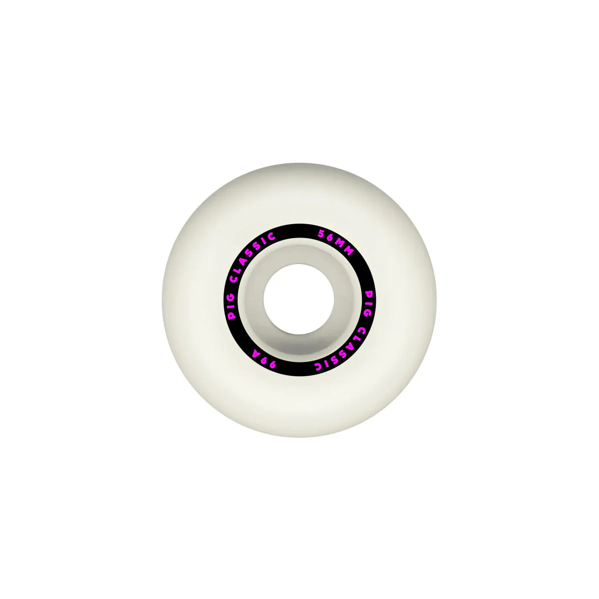 Pig Skateboard Wheels 56mm Classic 99A White - Image 3