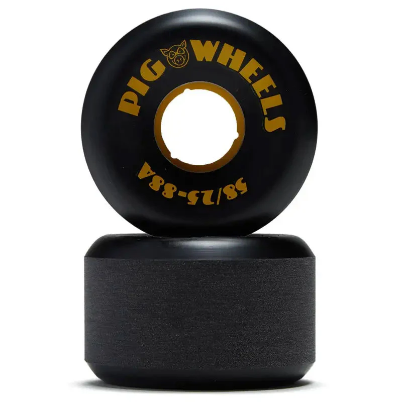 Pig Skateboard Wheels RT's 88A Black 58mm - Image 5