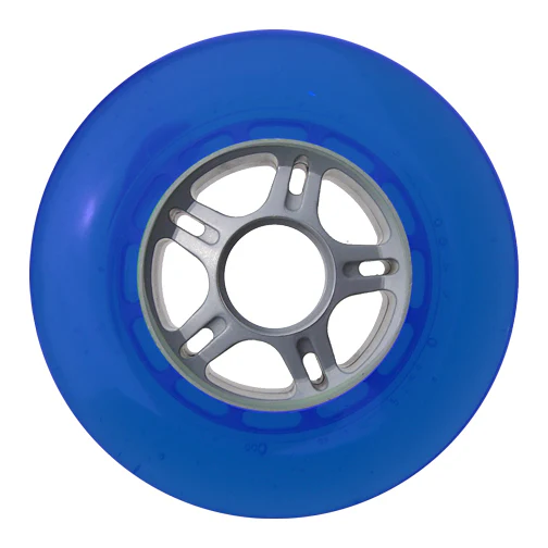 Plastic Hub Scooter Wheel Silver/Blue 5 Spoke Hub 100mm
