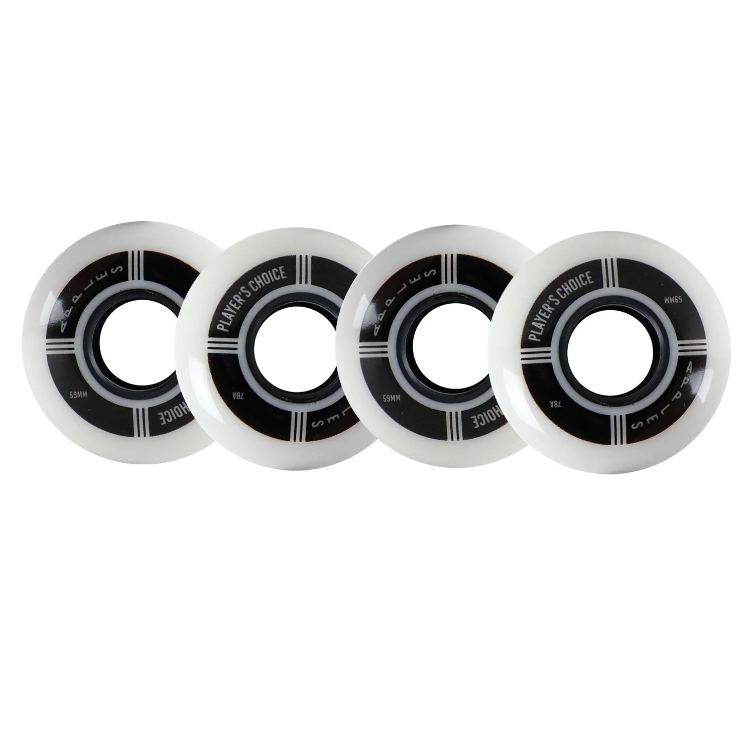 Player's Choice Indoor Roller Hockey Wheels 59mm Apples 78A 4-Pack