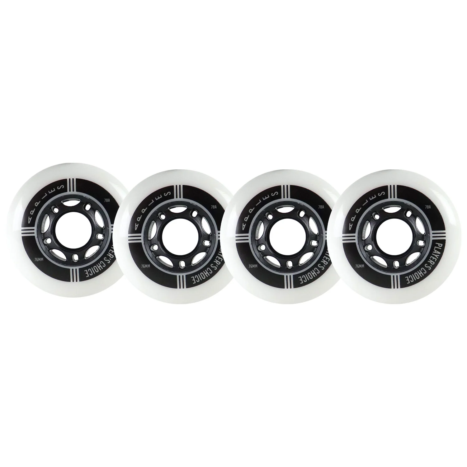 Player's Choice Indoor Roller Hockey Wheels 76mm Apples 78A 4-Pack