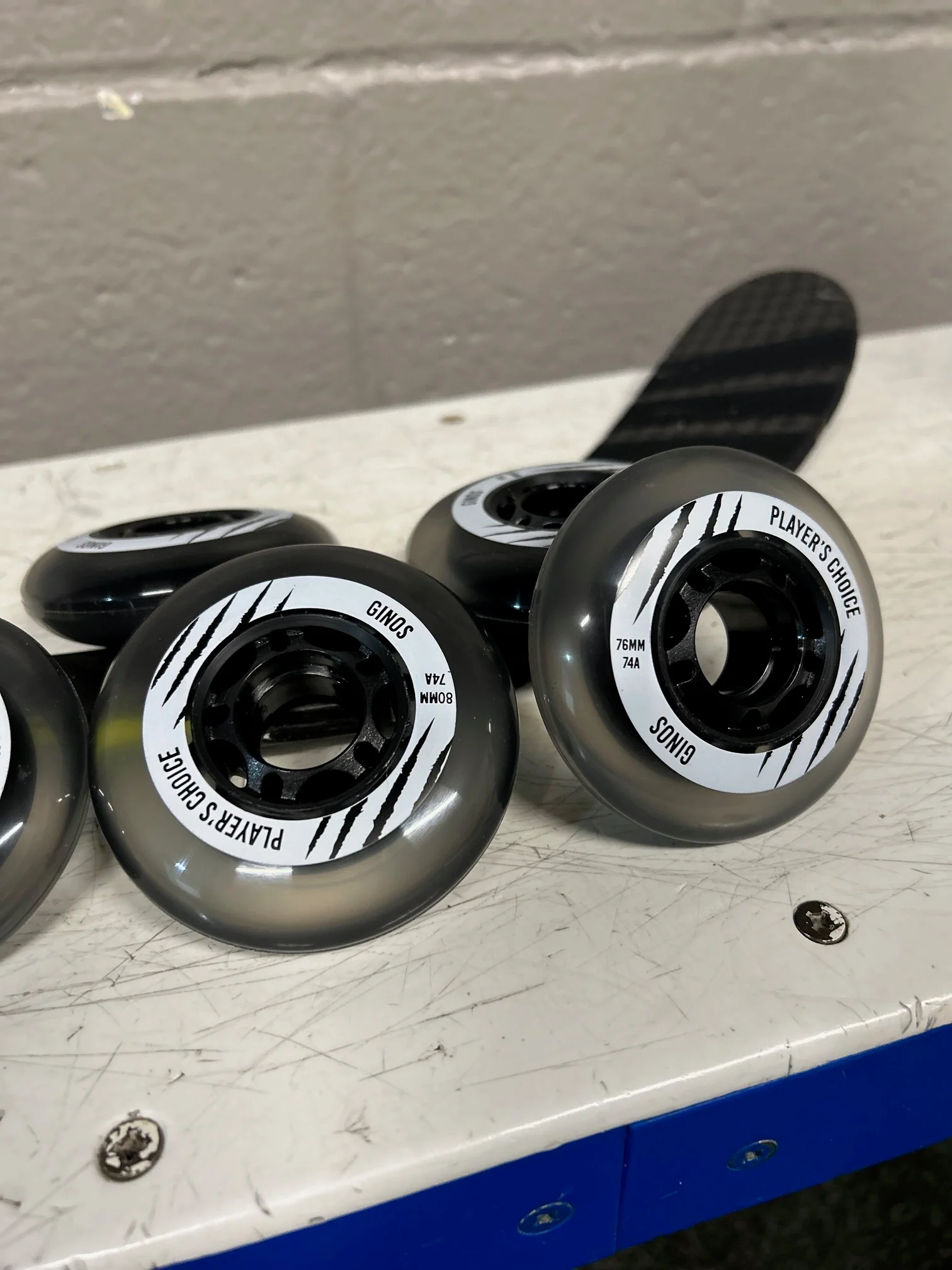 Player's Choice Indoor Roller Hockey Wheels 76mm Ginos 74A 4-Pack - Image 5