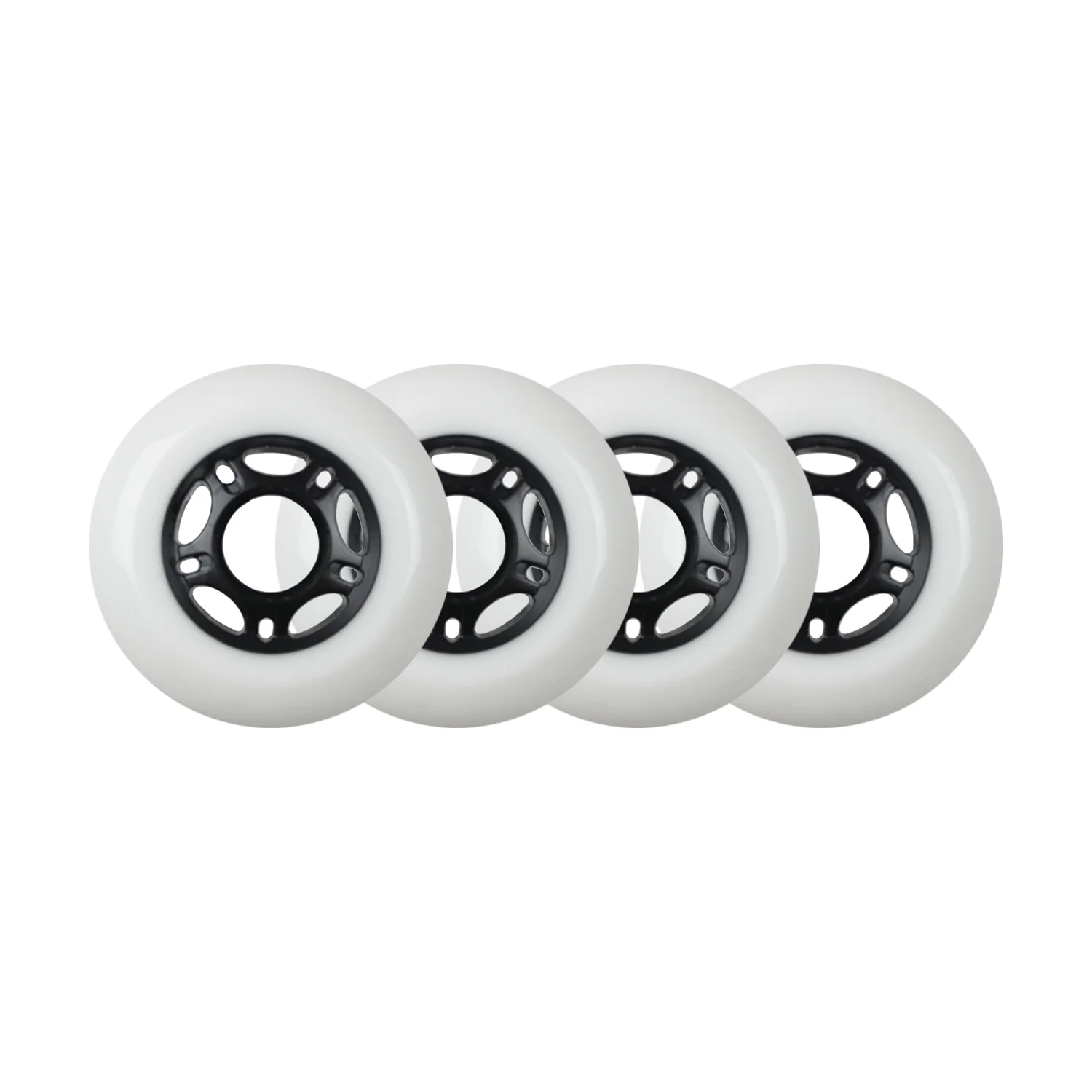 Player's Choice Outdoor Inline Skate Wheels - 76mm 89A White (4-Pack)