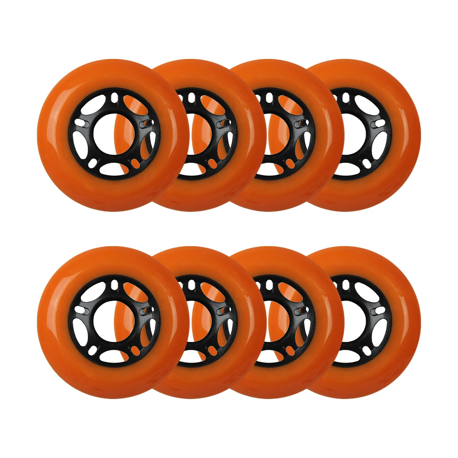 Player's Choice Outdoor Inline Skate Wheels - 80mm 89A Orange (8-Pack)