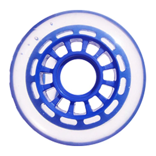 Player's Choice Roller Hockey Wheels - 12-Spoke Hub 76mm 78A Blue (8-Pack) - Image 2