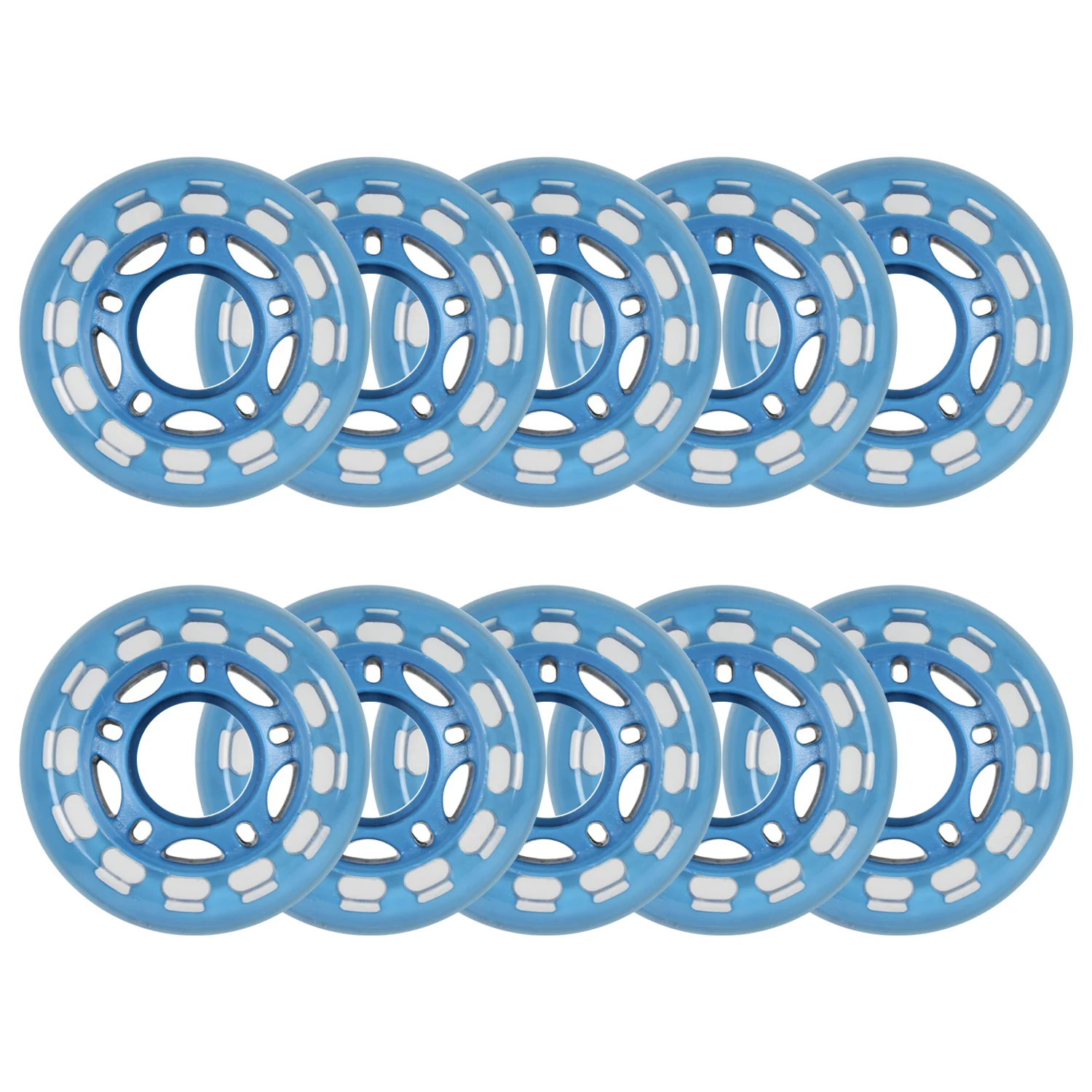 Player's Choice Roller Hockey Wheels - 5-Spoke Hub 60mm 78A Blue (10-Pack)