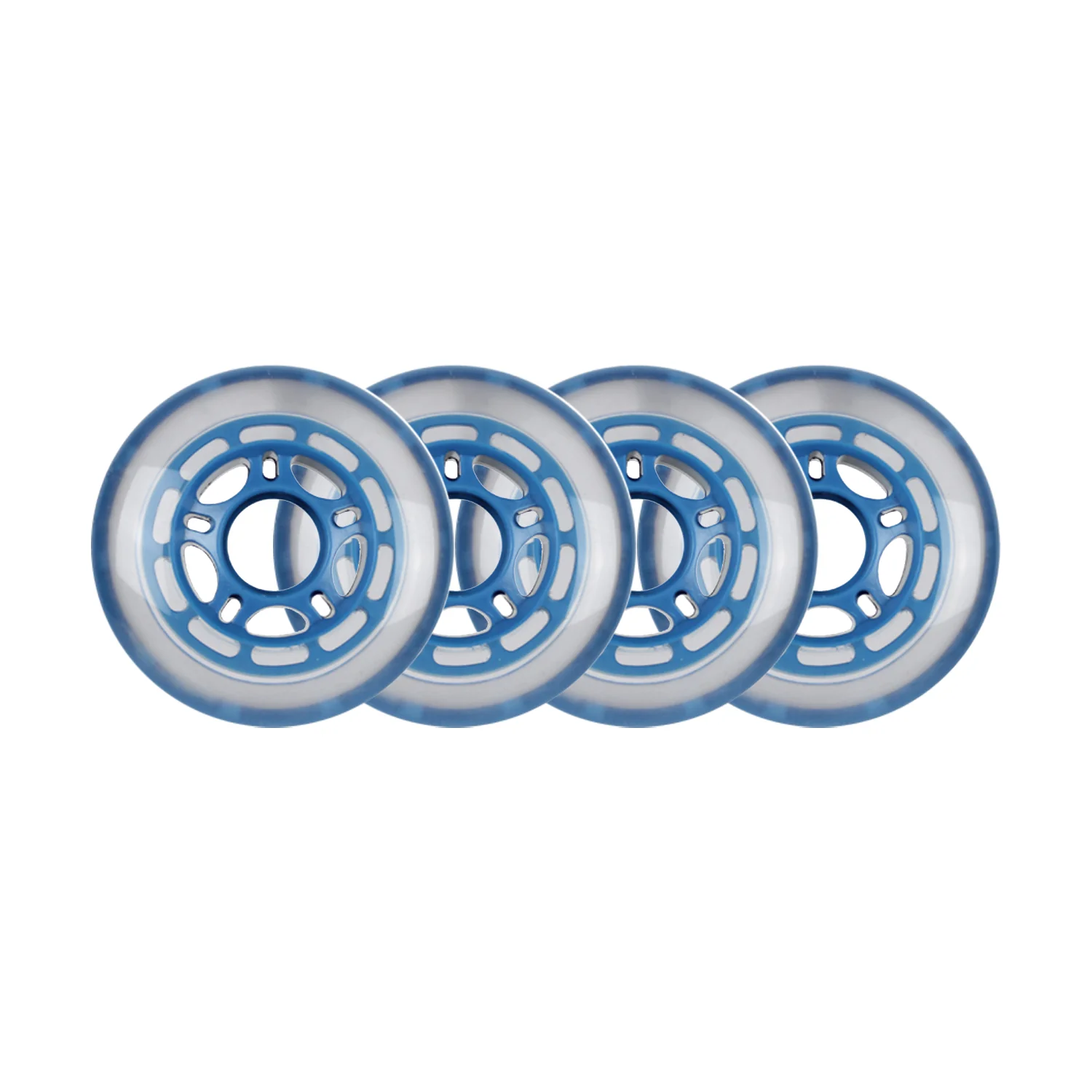 Player's Choice Roller Hockey Wheels - 5-Spoke Hub 72mm 78A Blue (4-Pack)