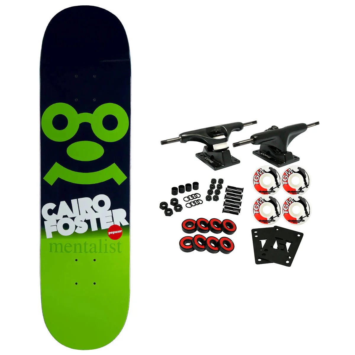 Popwar Heritage Skateboard Complete Cairo Foster Mentalist 8.25" x 32.2"