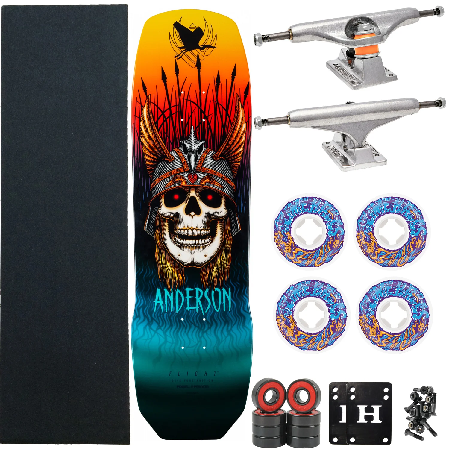 Powell Peralta Andy Anderson Complete 9.13" Independent Trucks / Slime Balls Wheels