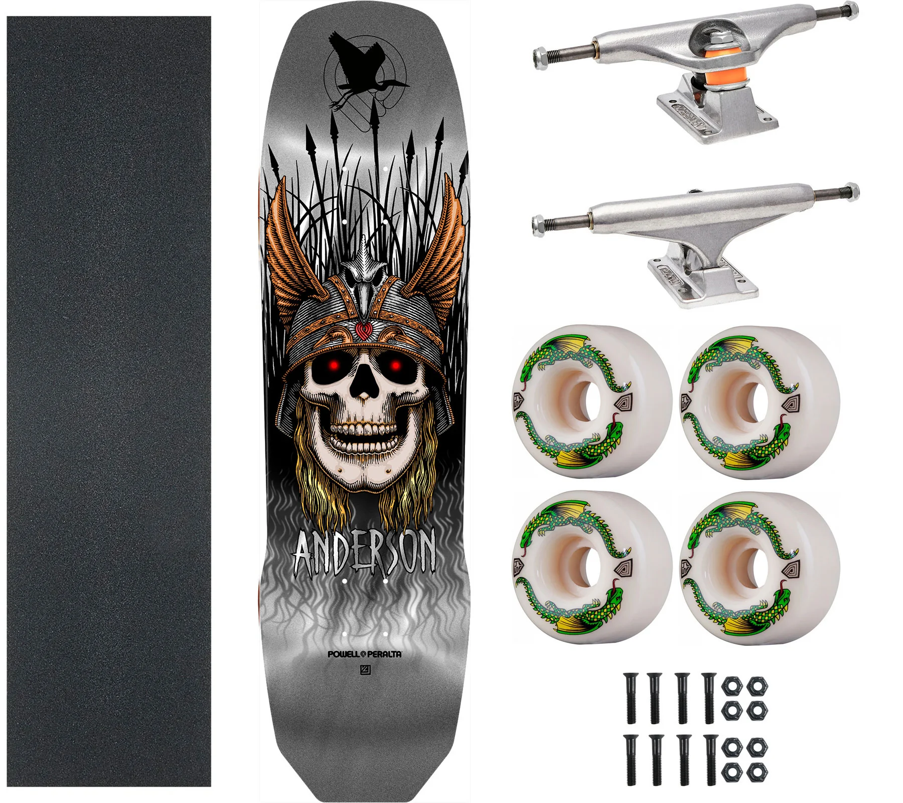 Powell Peralta Andy Anderson Maple 3 8.45" Skateboard Indy Trucks Dragon Wheels