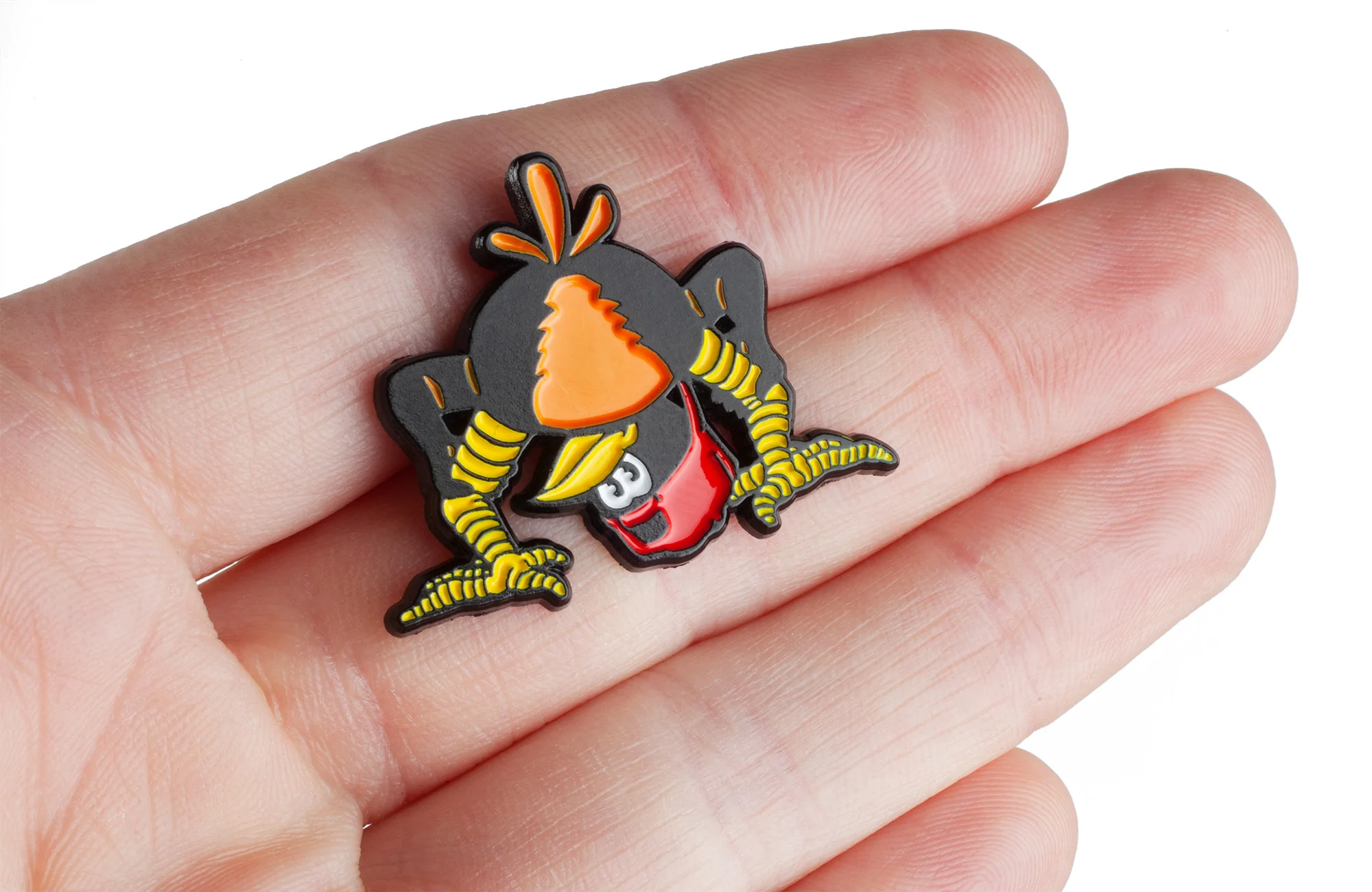 Powell Peralta Bucky Lasek Oriole Skateboard Lapel Pin - Image 3