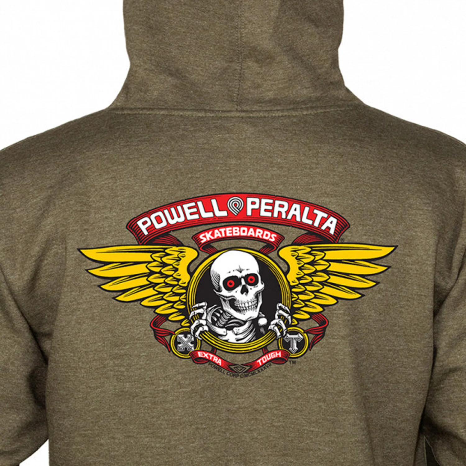 Powell Peralta Hoody Winged Ripper Army Heather - Image 2
