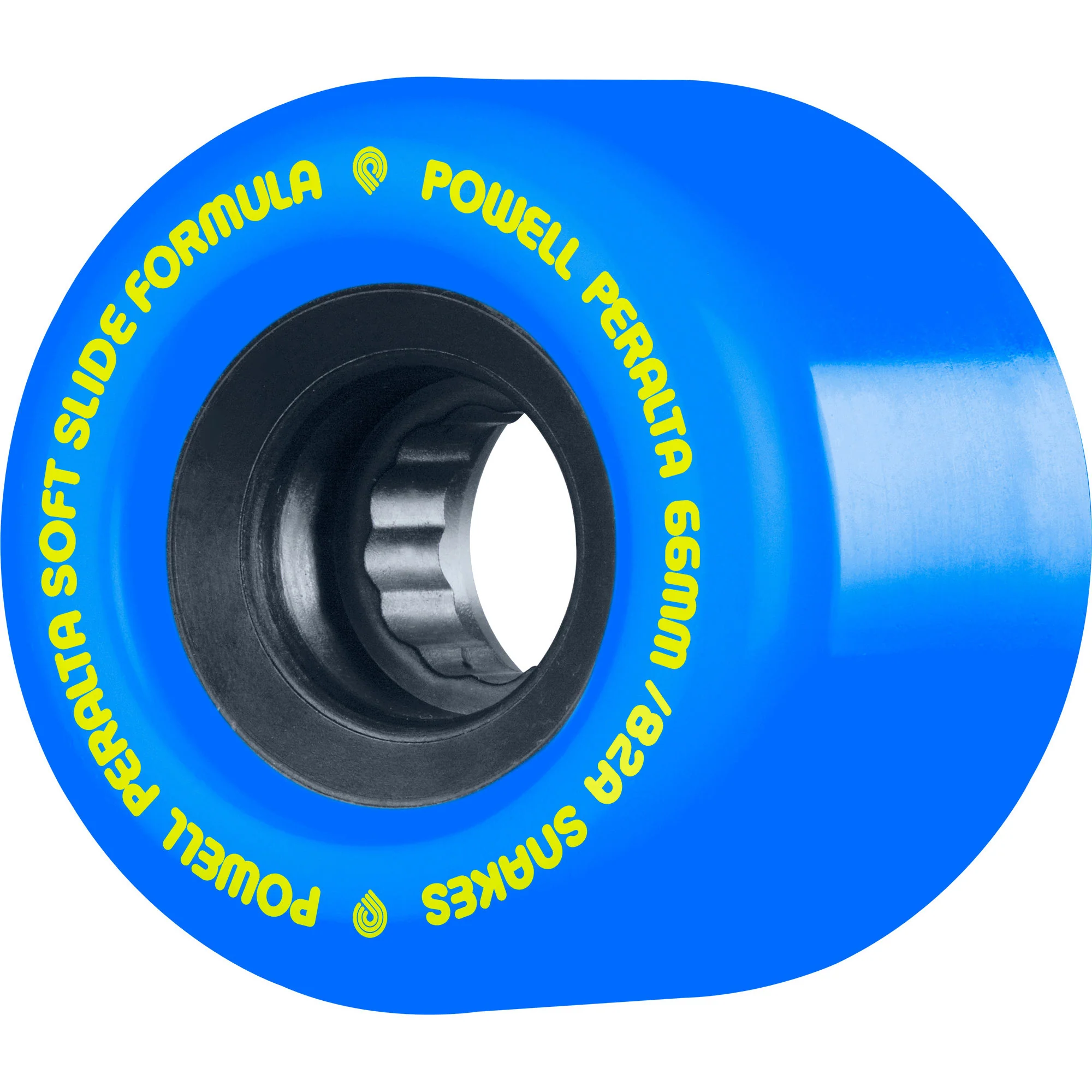 Powell Peralta Longboard Wheels Snakes 66mm 82A Blue Soft Slide Formula - Image 2