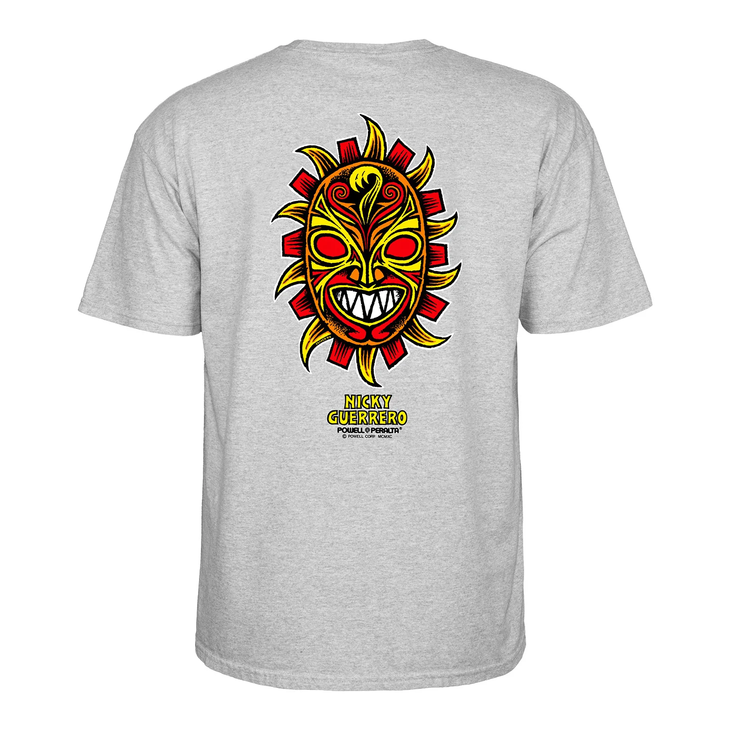 Powell Peralta Shirt Nicky Guerrero Mask Athletic Heather - Image 2