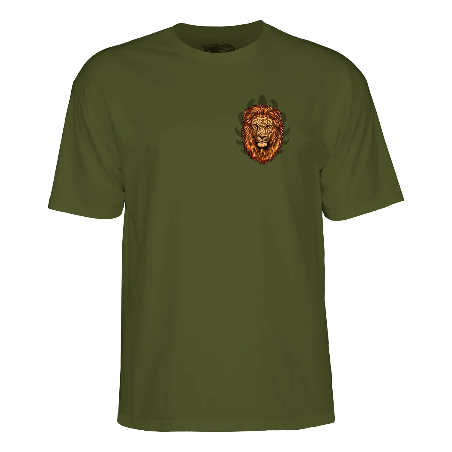 Powell Peralta Shirt Salman Agah Lion Military Green - Image 3