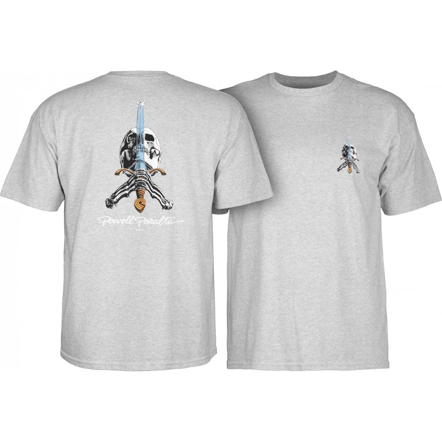 Powell Peralta Shirt Skull & Sword Gray