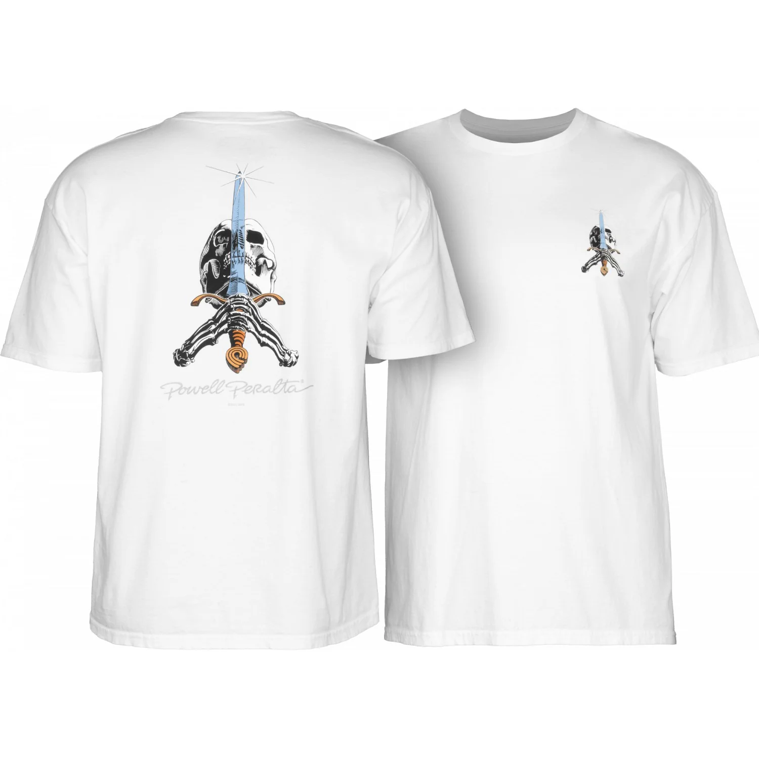 Powell Peralta Shirt Skull & Sword White