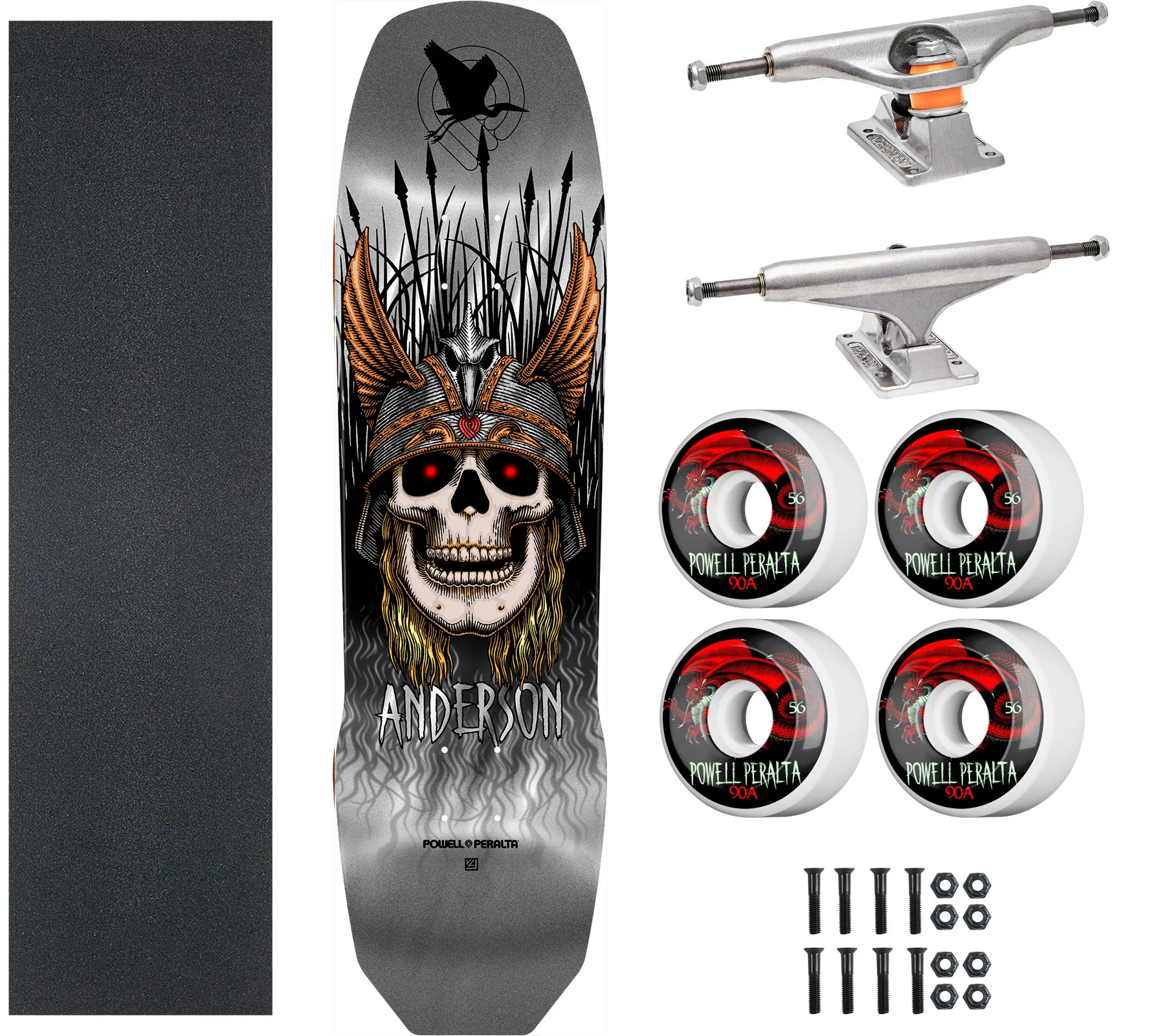 Powell Peralta Skateboard Andy Anderson Heron Skull 3 8.45" Independent Upgrade