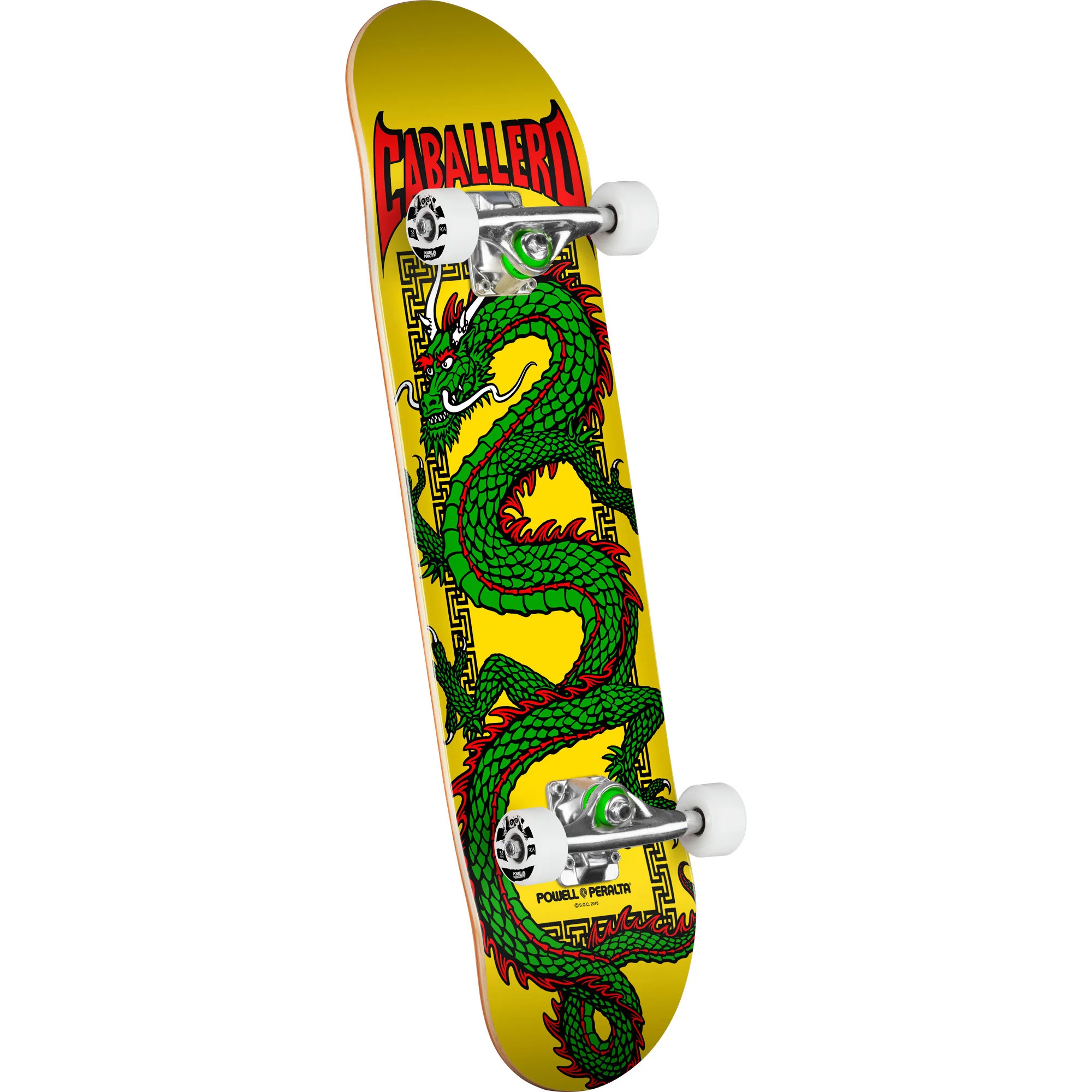 Powell Peralta Skateboard Complete Cab Chinese Dragon Yellow 7.5" x 28.65"
