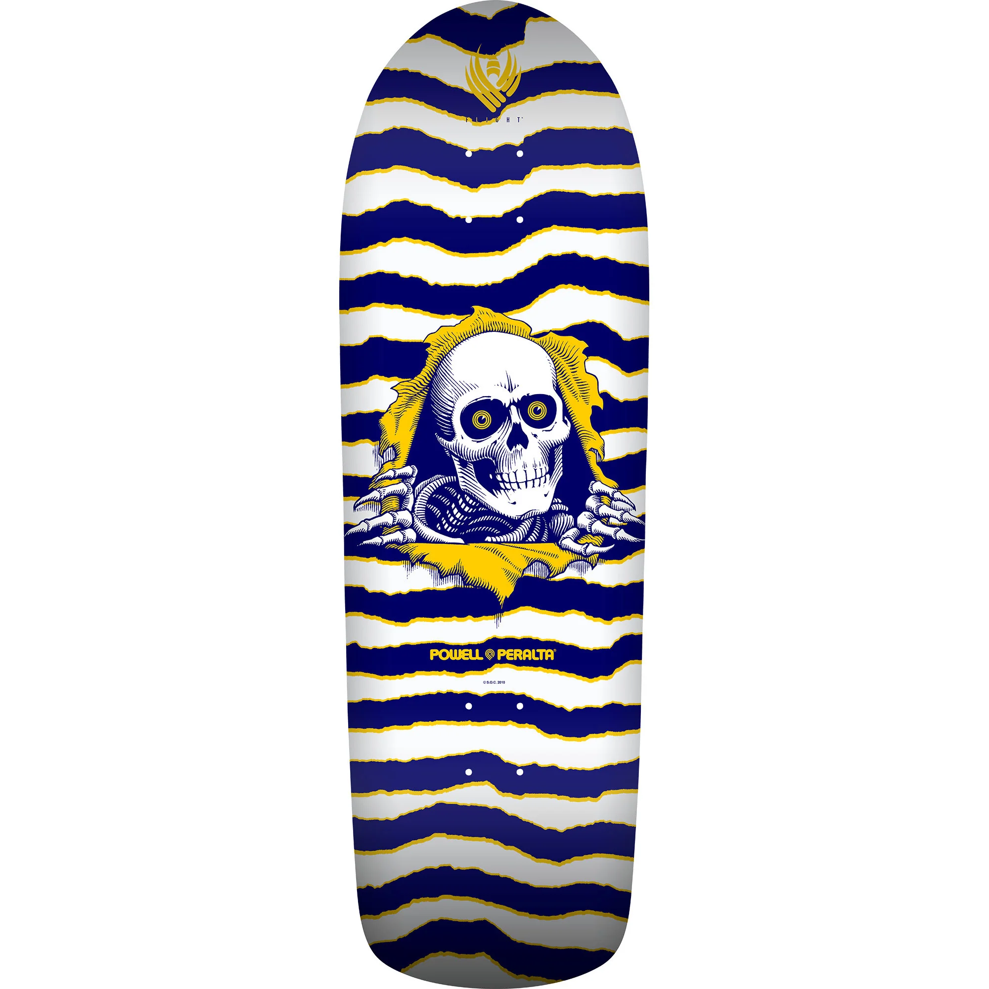 Powell Peralta Skateboard Complete Flight Ripper Blue/White 9.7" x 31.32" - Image 2