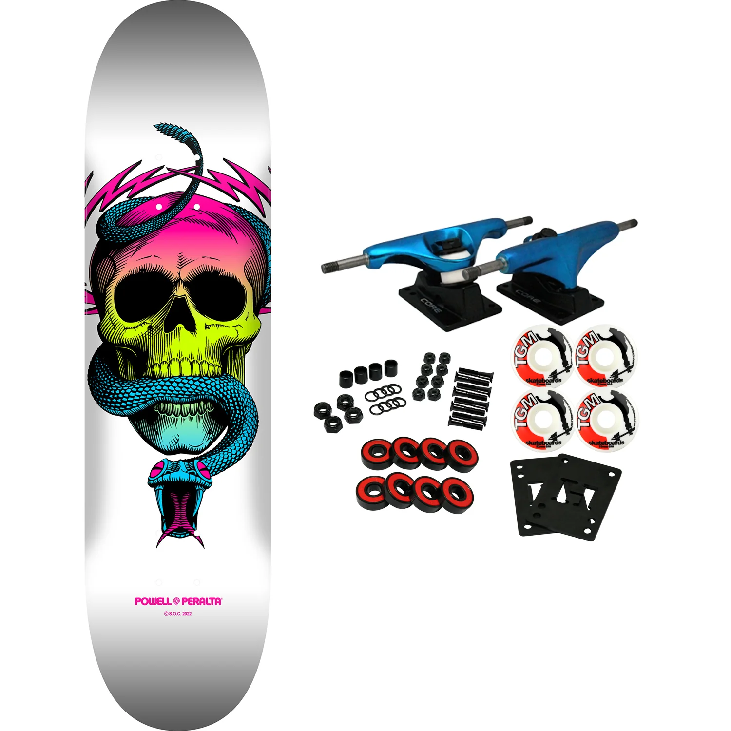 Powell Peralta Skateboard Complete Mike McGill Lime Fade White 8.0" x 31.45"