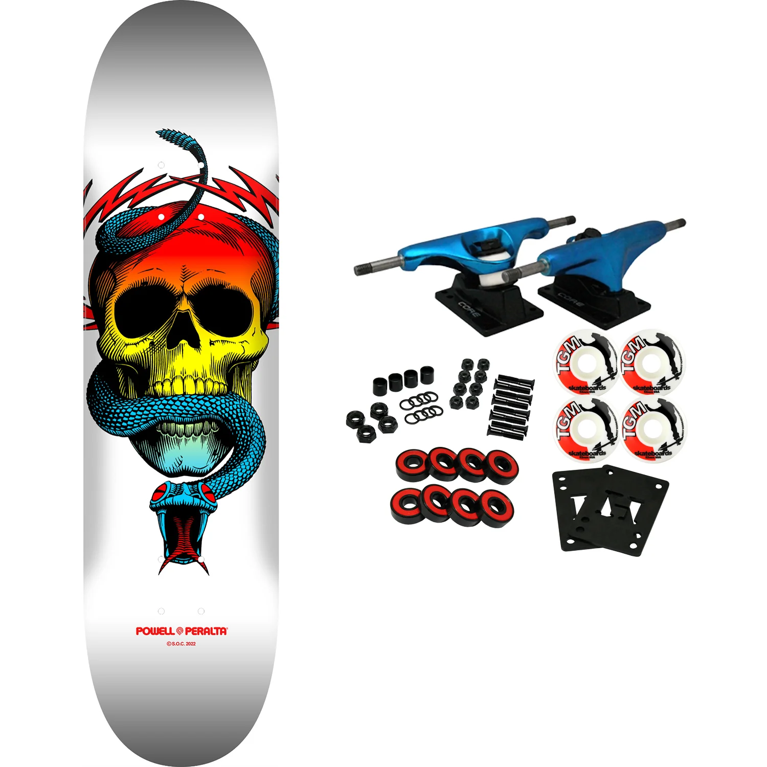 Powell Peralta Skateboard Complete Mike McGill Yellow Fade White 8.5" x 32.08"