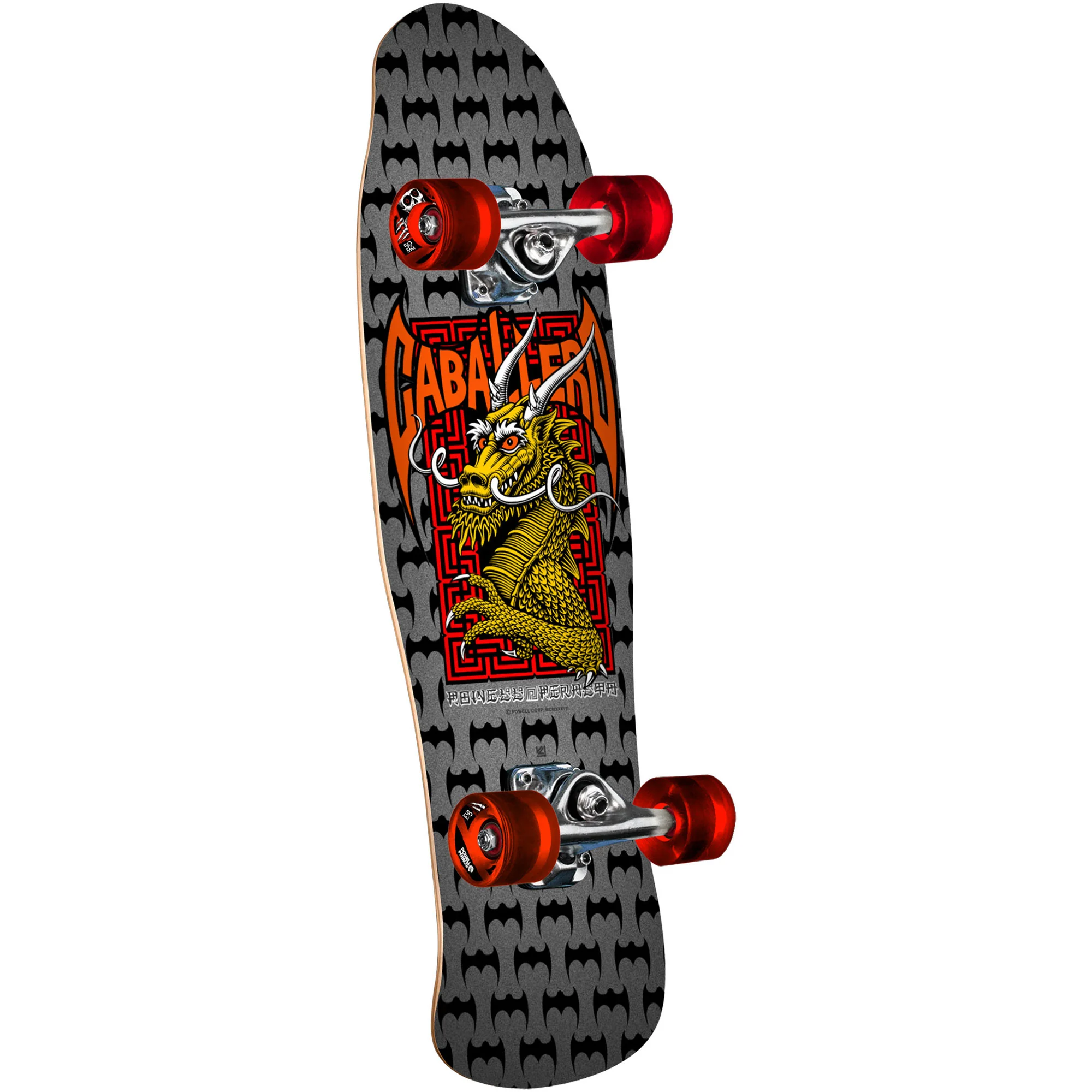 Powell Peralta Skateboard Complete Mini Cab Street Dragon Silver 8.0" x 29.5" Cruiser