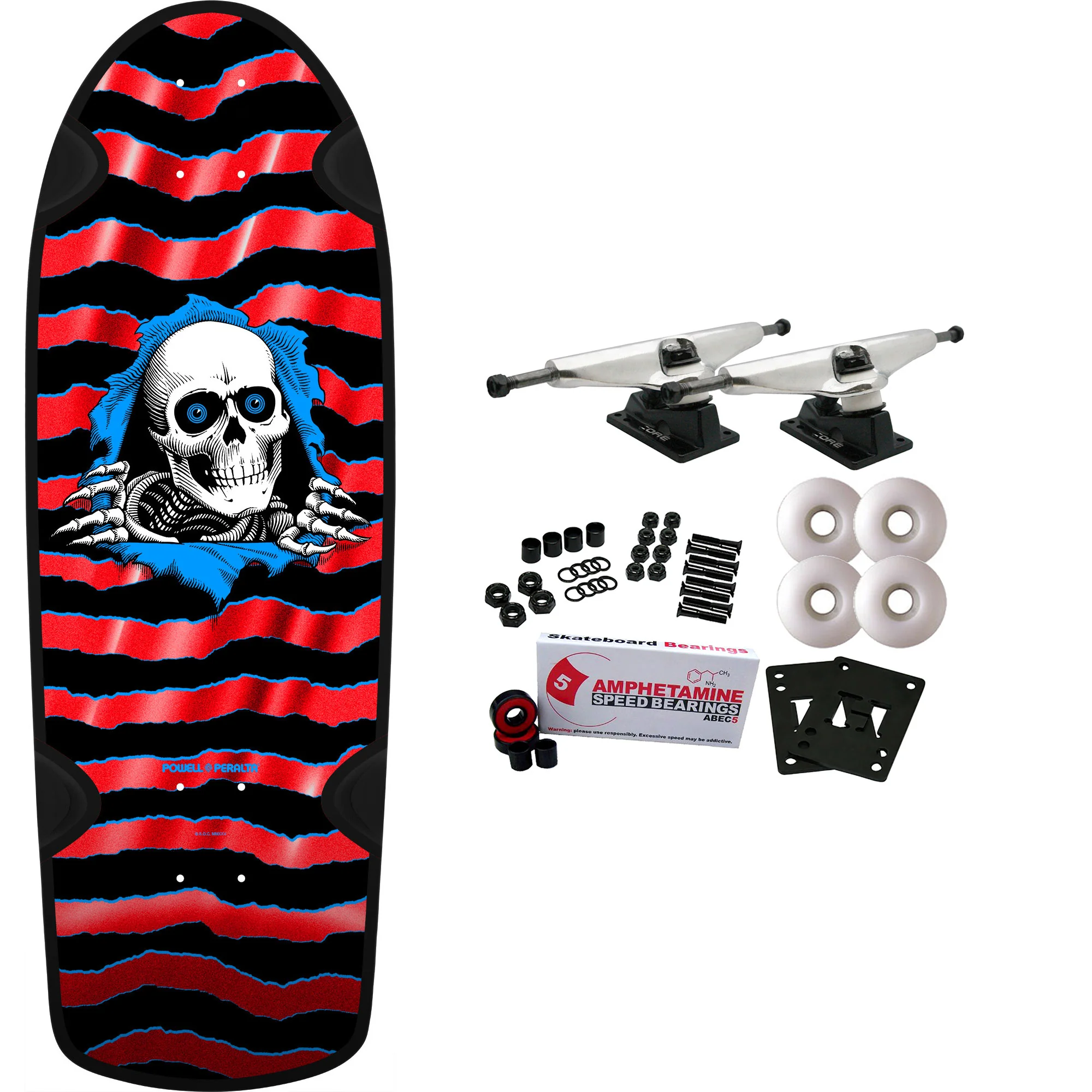 Powell Peralta Skateboard Complete OG Ripper Red Foil Old School Reissue