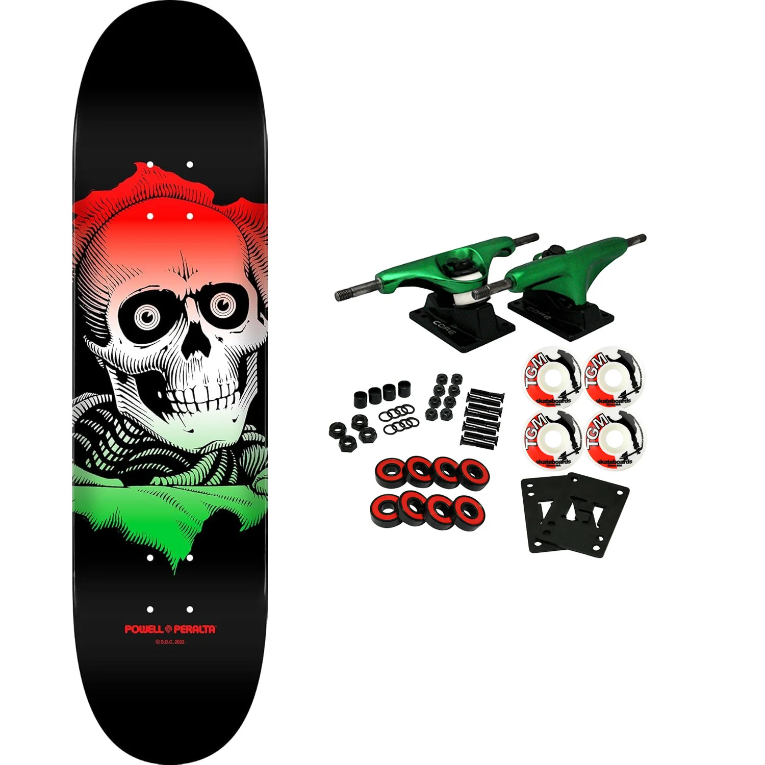 Powell Peralta Skateboard Complete Ripper Green Fade 8.0" x 31.45"