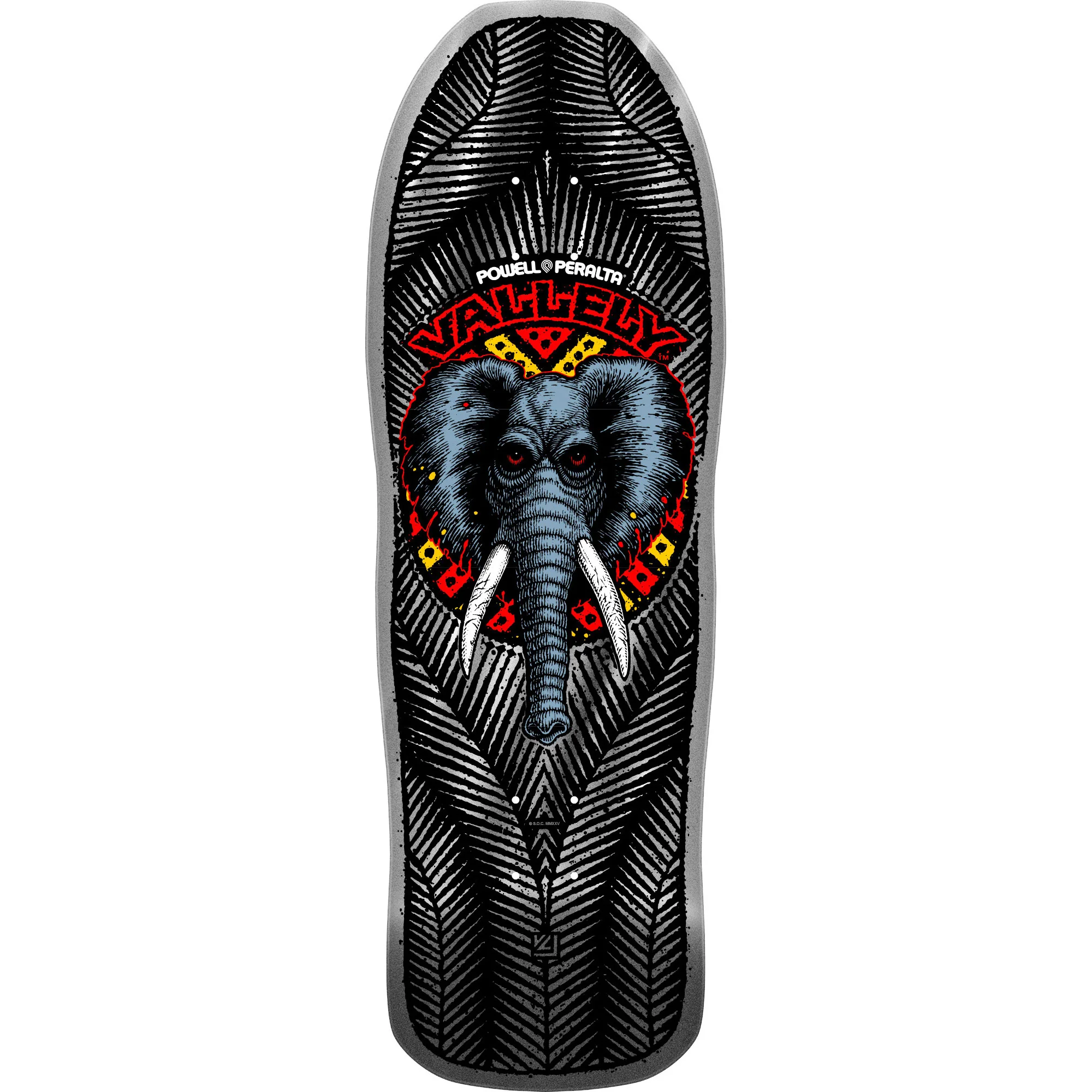 Powell Peralta Skateboard Deck Mike V Elephant Silver Foil Old School Reissue