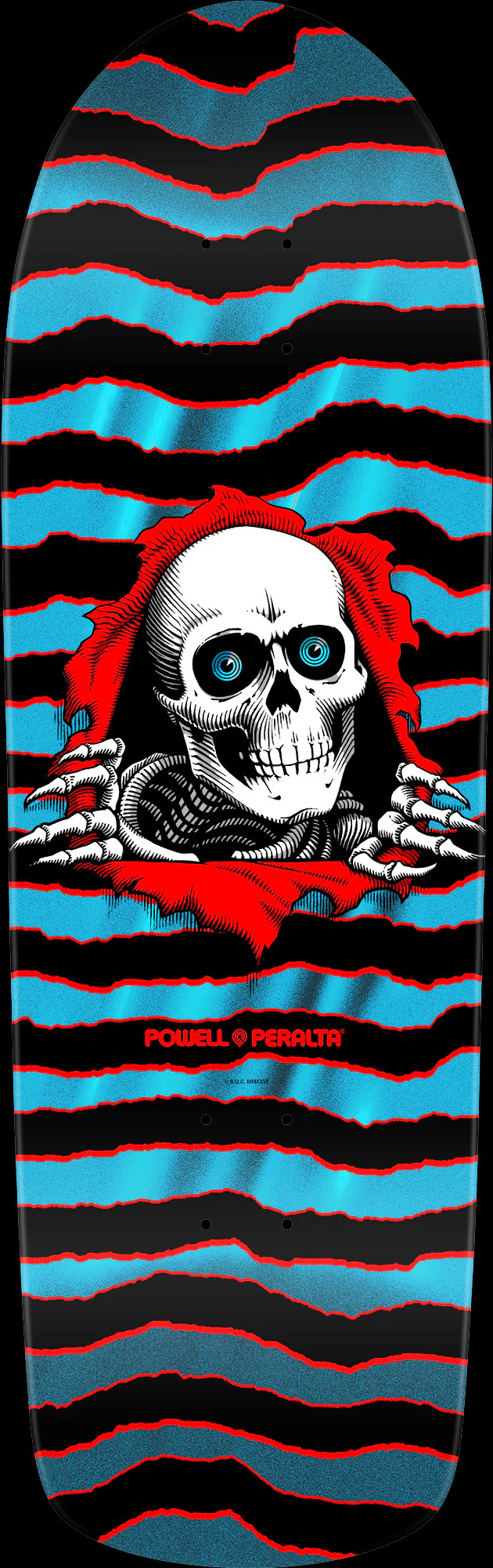 Powell Peralta Skateboard Deck OS Ripper Red/Blue Foil Old School Reissue - Image 3