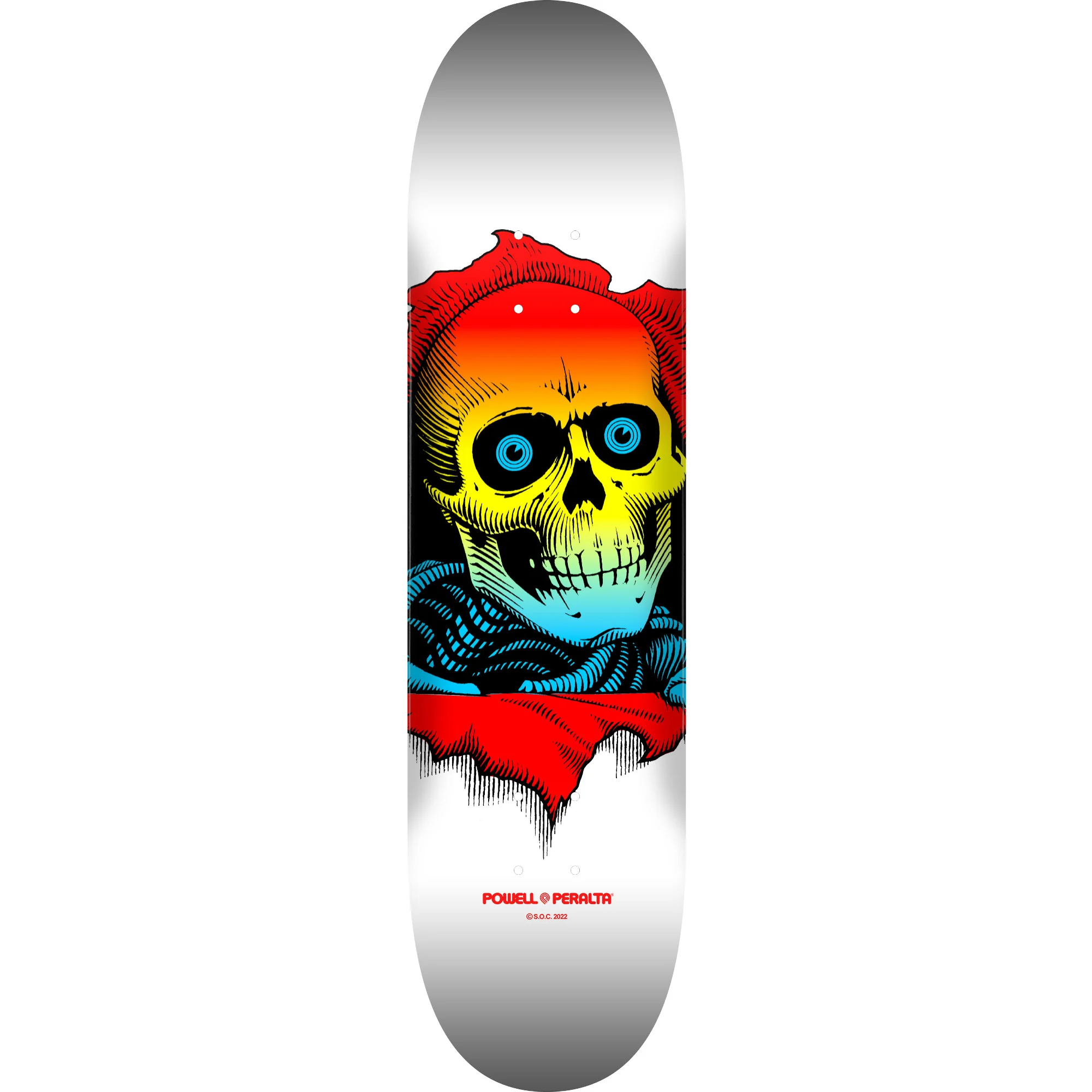 Powell Peralta Skateboard Deck Ripper Yellow Fade White 8.0" x 31.45"