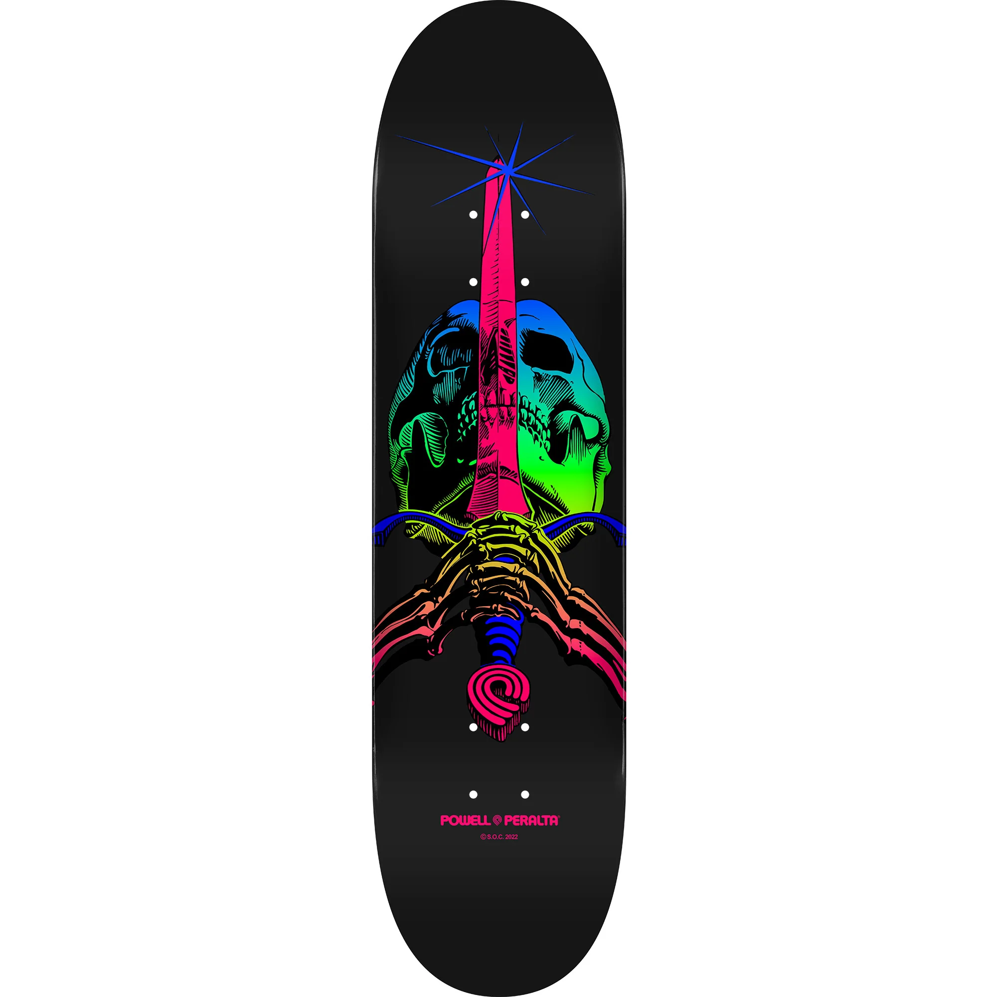 Powell Peralta Skateboard Deck Skull and Sword Green Fade 8.25" x 31.95"