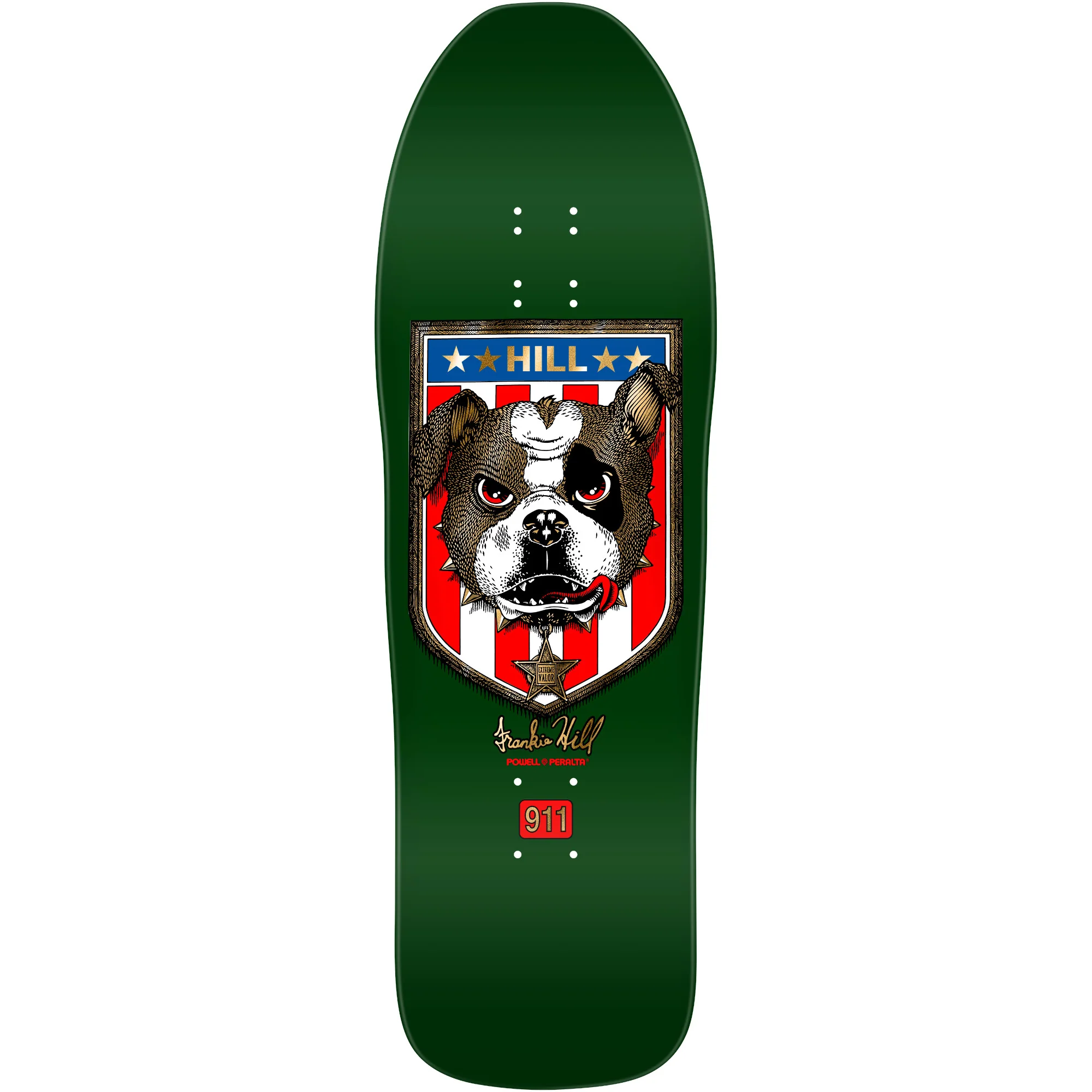 Powell Peralta Skateboard Frankie Hill Bull Dog Green/Gold Foil / Independent/ Rat Bones Black - Image 4