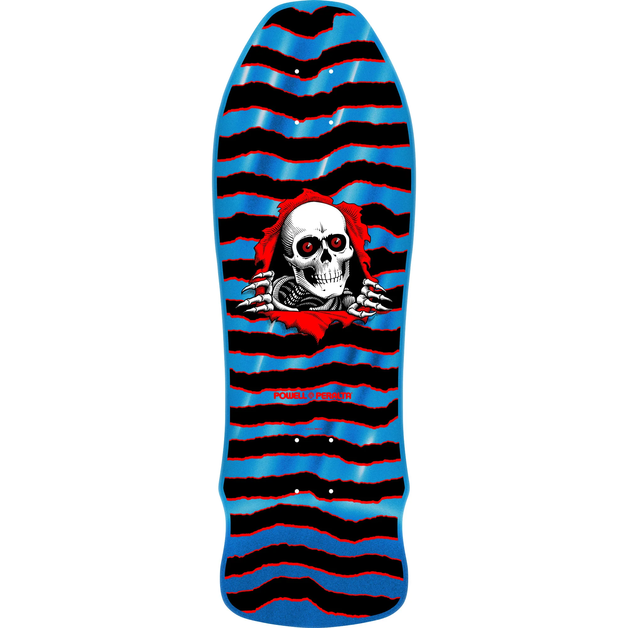 Powell Peralta Skateboard Geegah Ripper Blue Foil / Independent / Rat Bones Black - Image 4