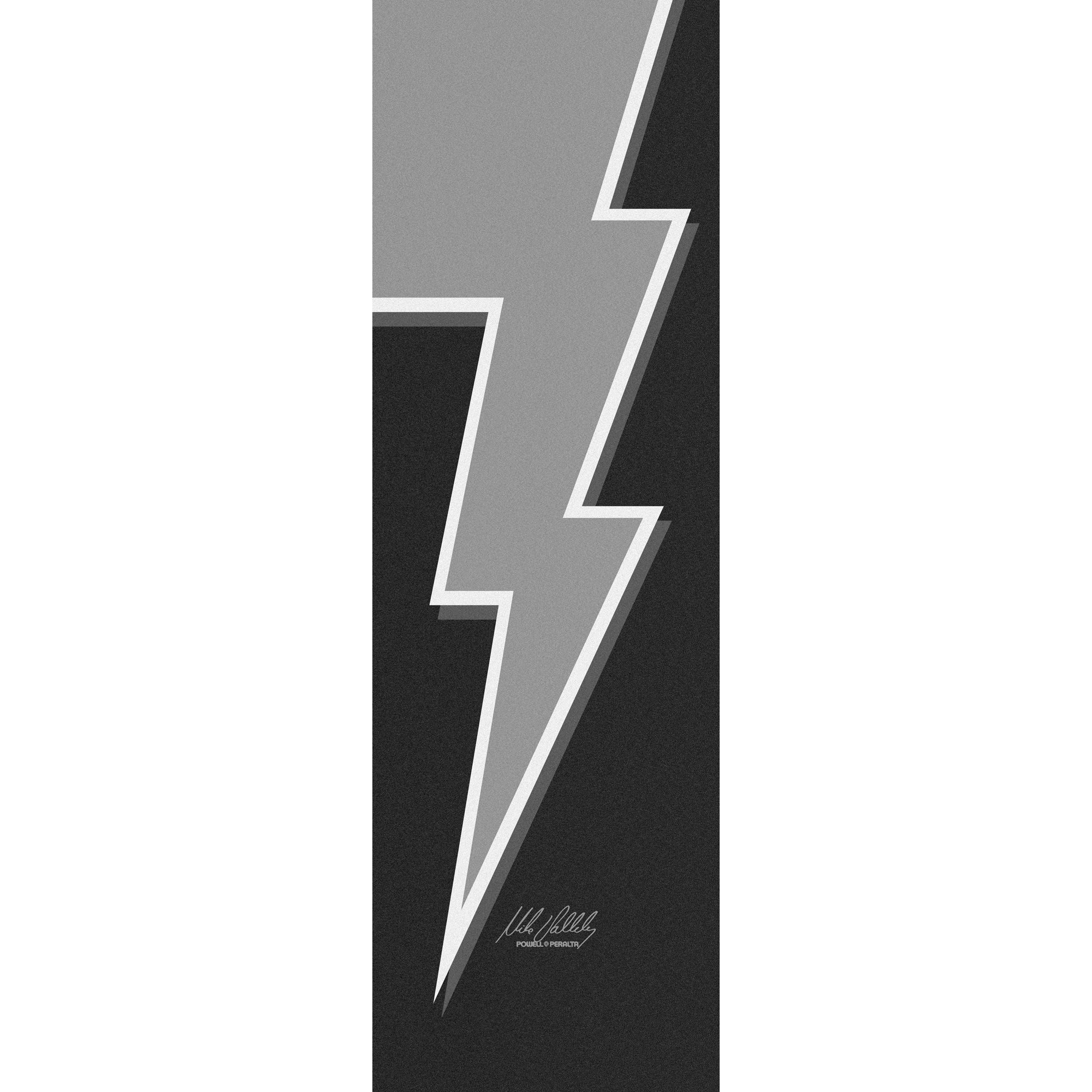 Powell Peralta Skateboard Griptape Mike Vallely Lightning Bolt 10.5" x 33" Black Sheet