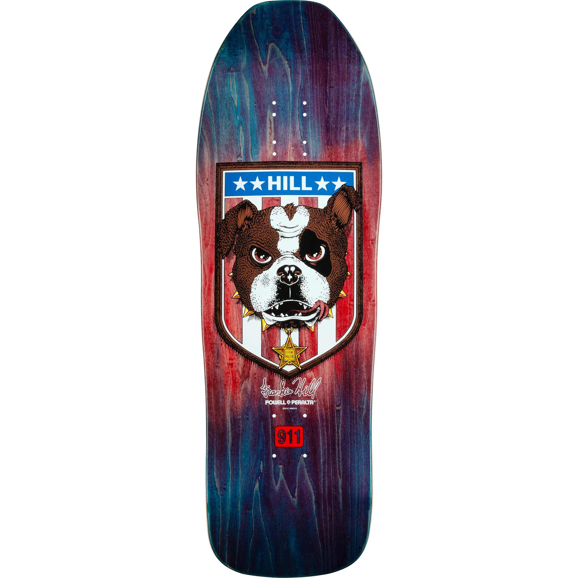Powell Peralta Skateboard Hill Bulldog Blue/Red Fade / Independent / Rat Bones Black - Image 4