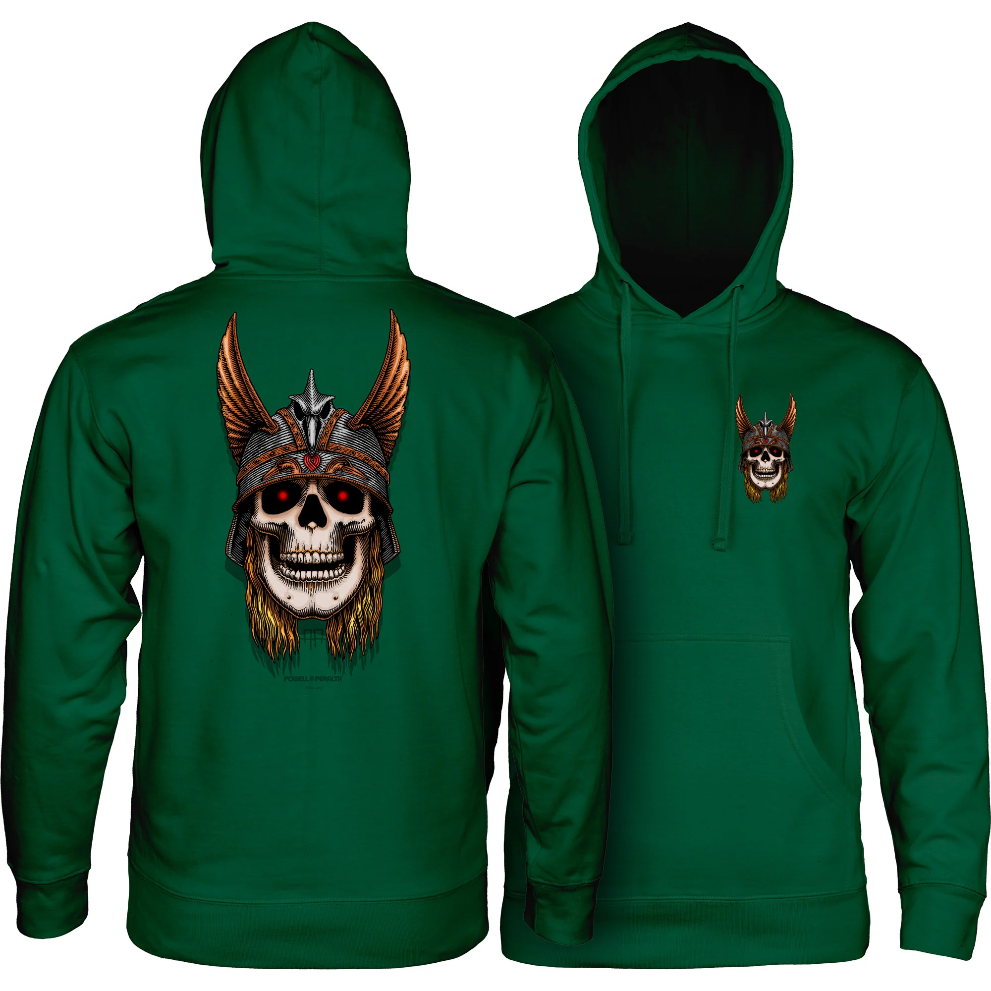 Powell Peralta Skateboard Hoody Anderson Skull Forest Green