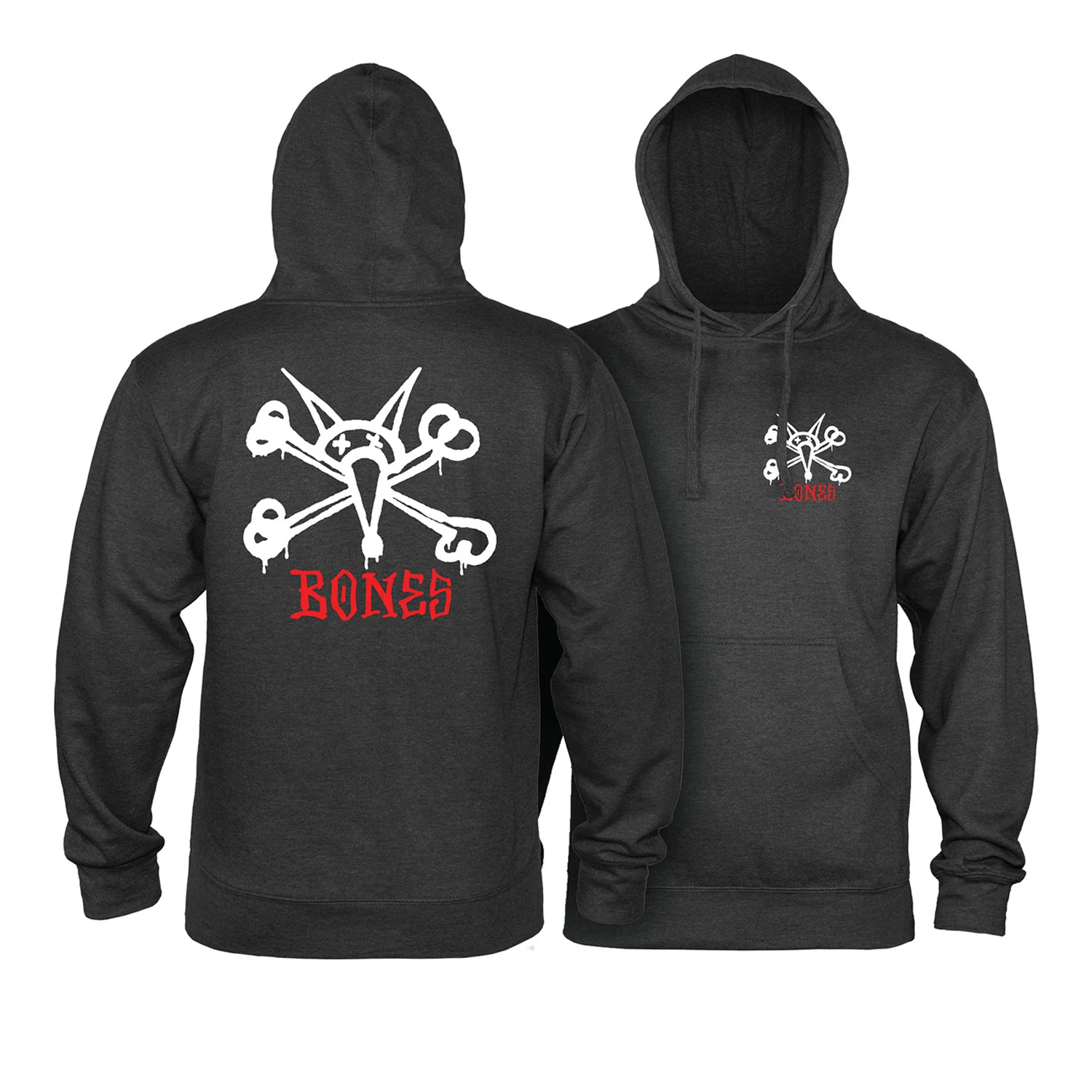Powell Peralta Skateboard Hoody Rat Bones Charcoal Heather