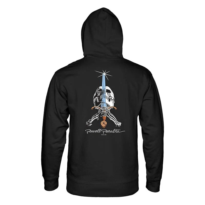Powell Peralta Skateboard Hoody Skull and Sword Black - Image 2
