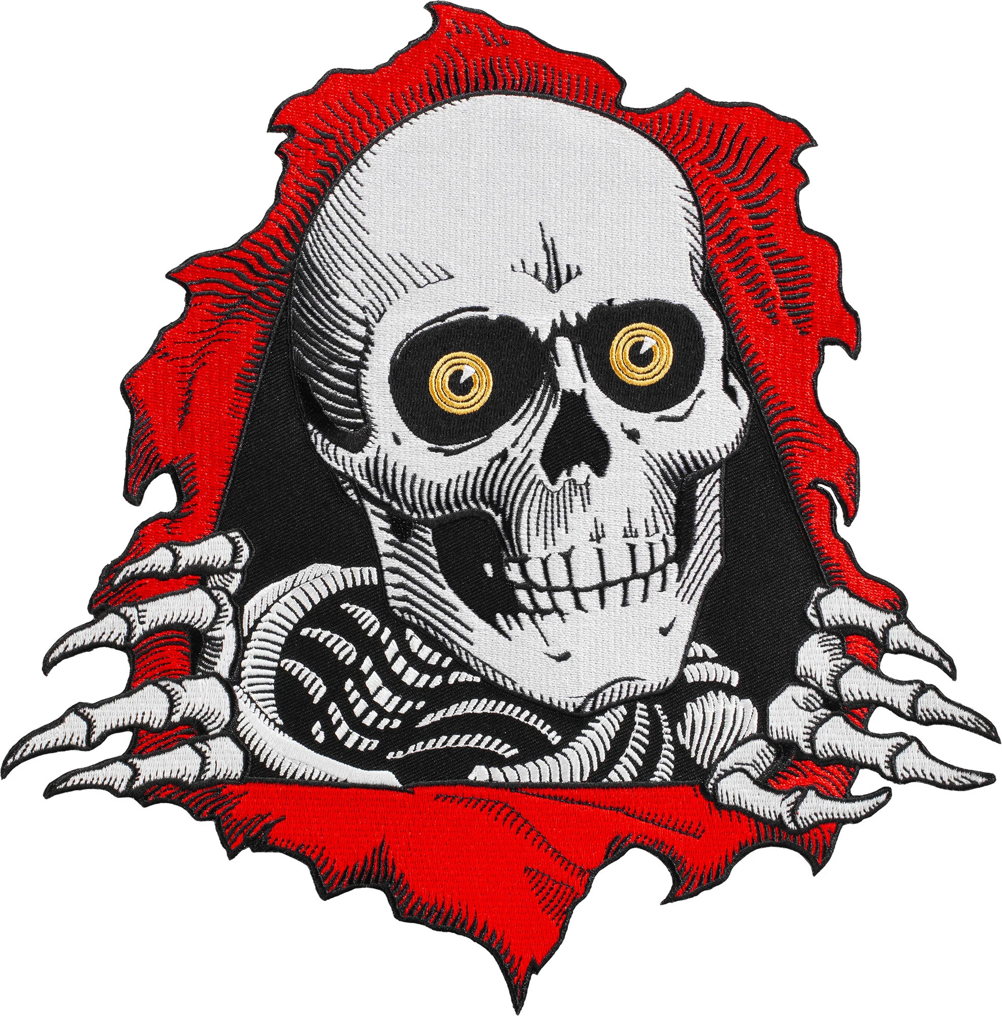 Powell Peralta Skateboard Patch 10" Ripper Extra Large Iron / Sew On