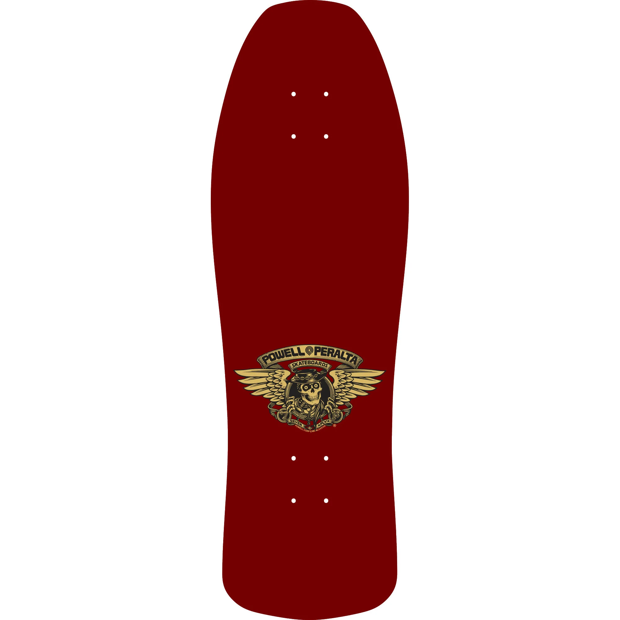 Powell Peralta Skateboard Ray Underhill Cross Burgundy/Gold Foil / Independent / Rat Bones Green - Image 4