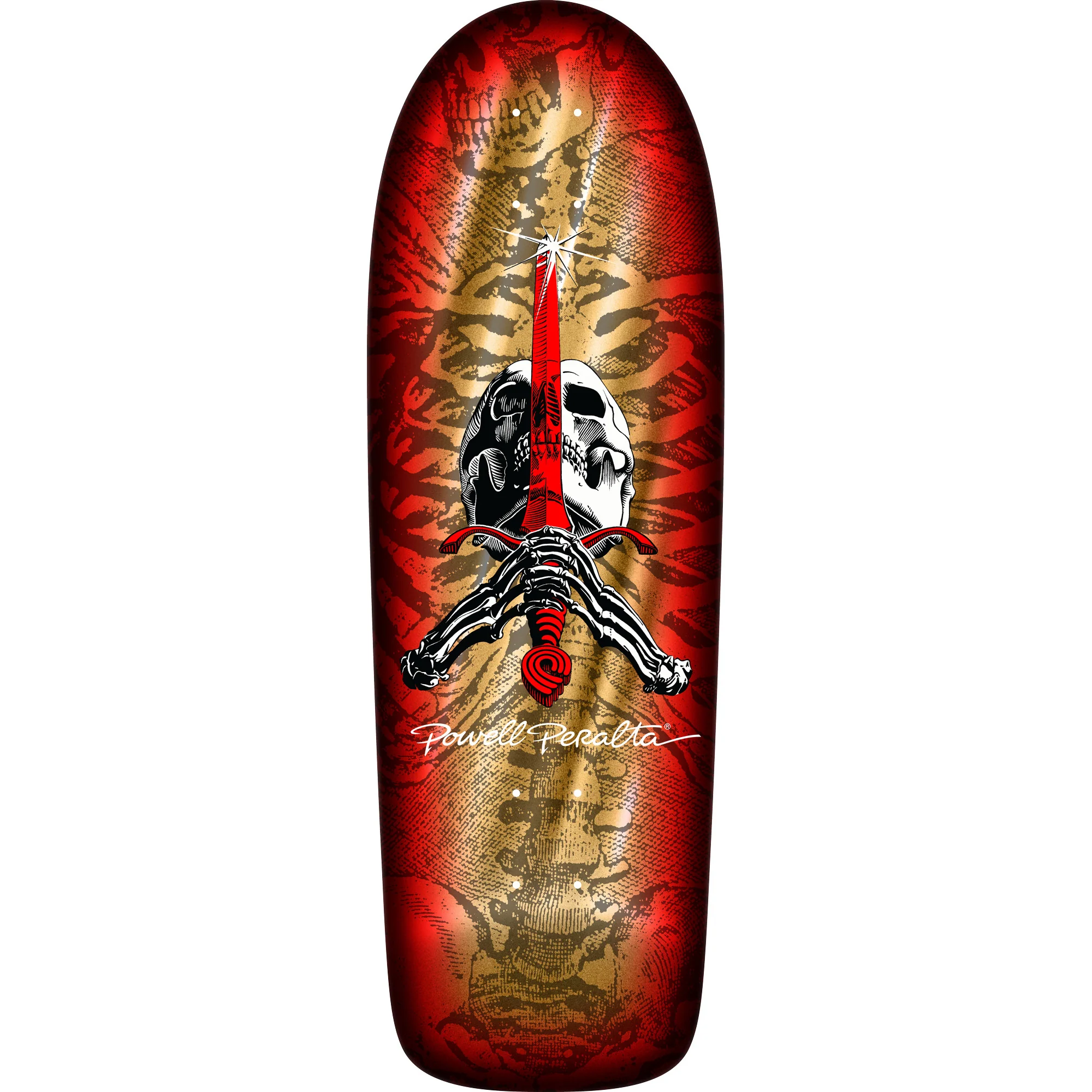 Powell Peralta Skateboard Rodriguez Skull and Sword Gold Foil / Independent / Rat Bones Black - Image 4
