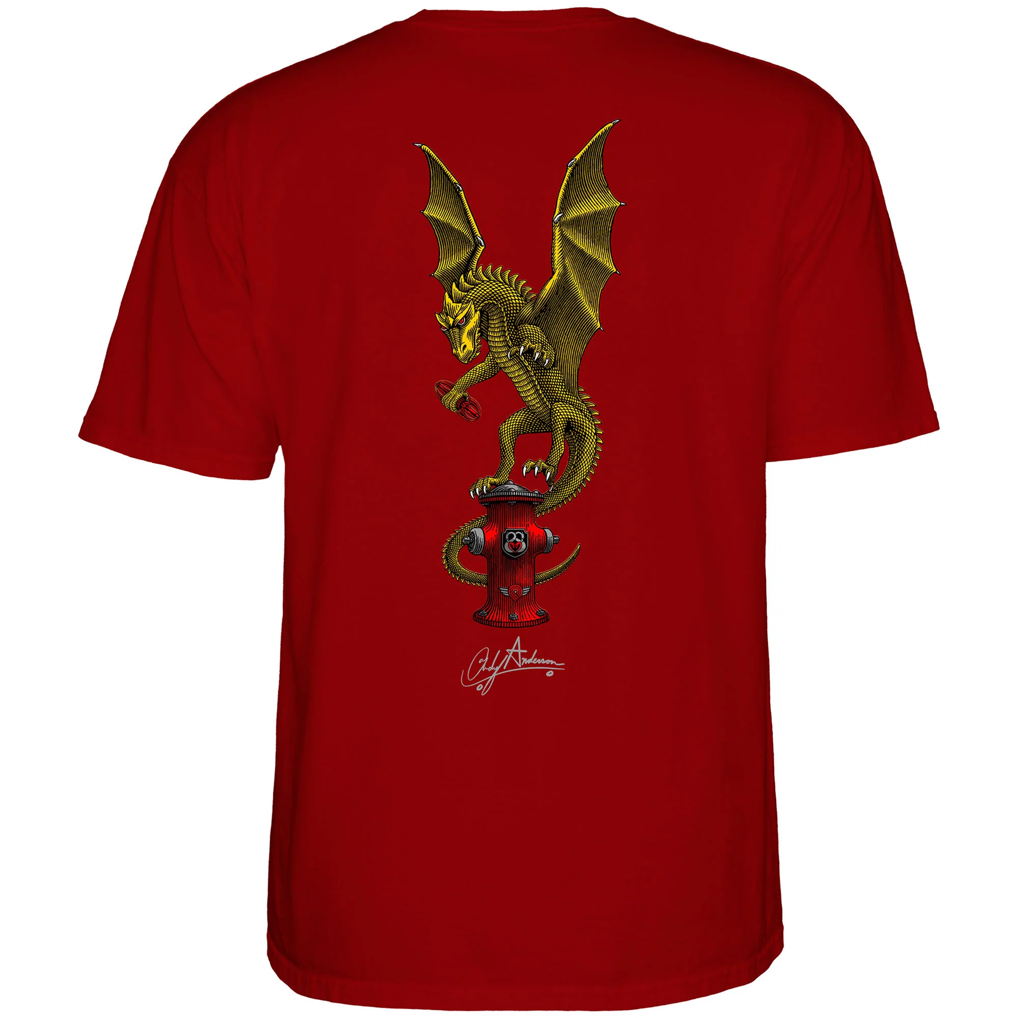 Powell Peralta Skateboard Shirt Andy Anderson Vajra Garnet - Image 2