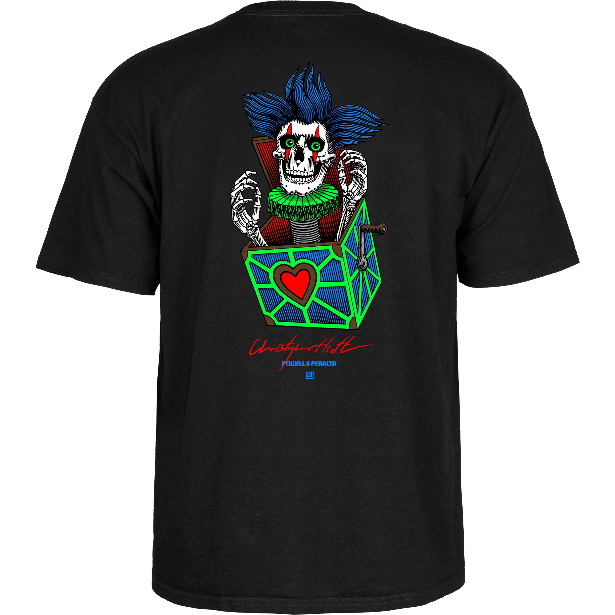 Powell Peralta Skateboard Shirt Chris Hiett Skull Black - Image 2