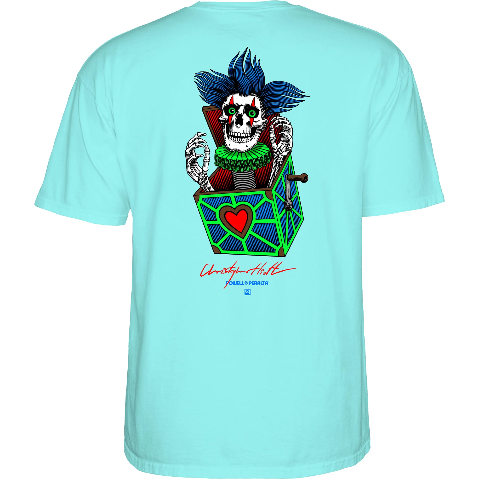 Powell Peralta Skateboard Shirt Chris Hiett Skull Celadon - Image 2