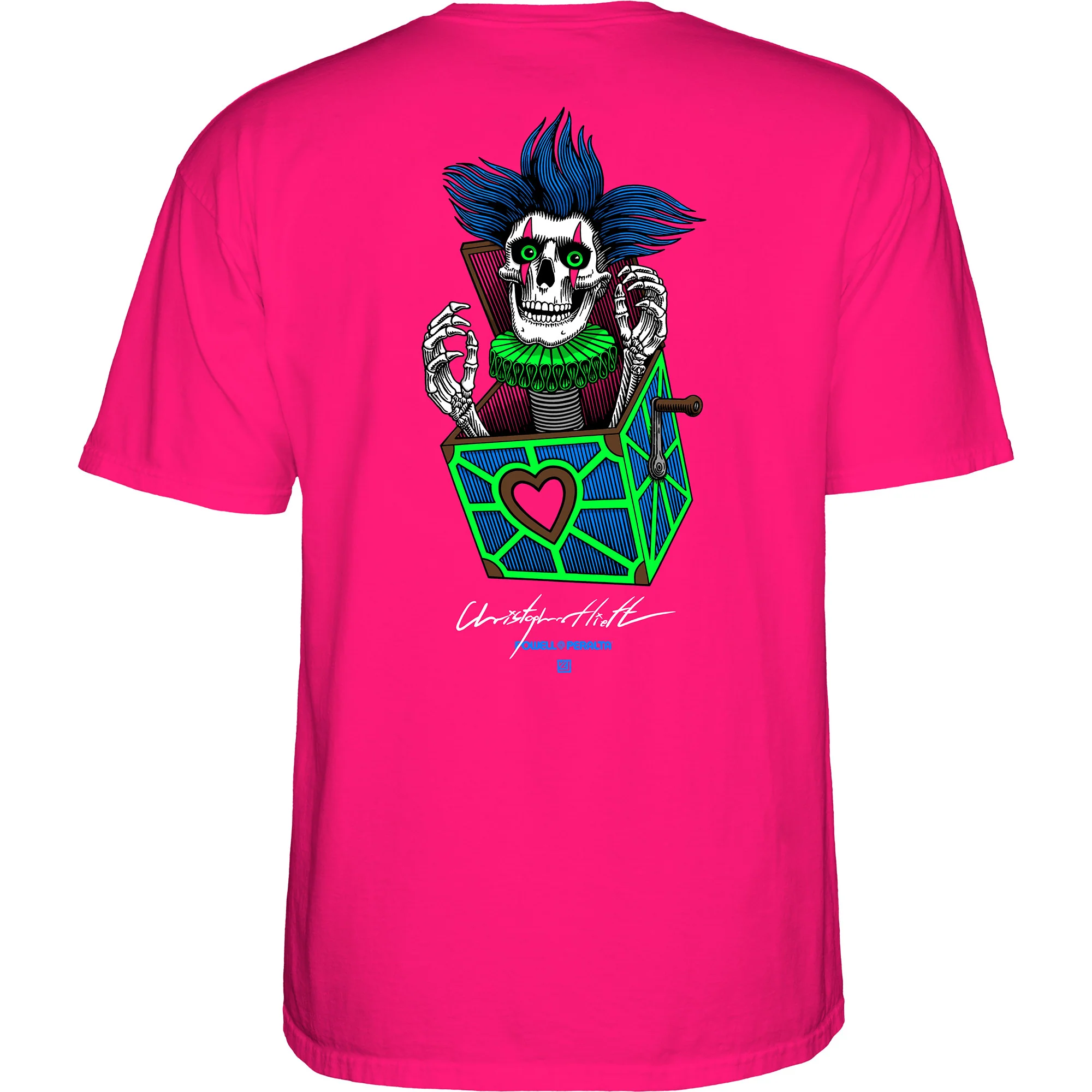 Powell Peralta Skateboard Shirt Chris Hiett Skull Heliconia - Image 2