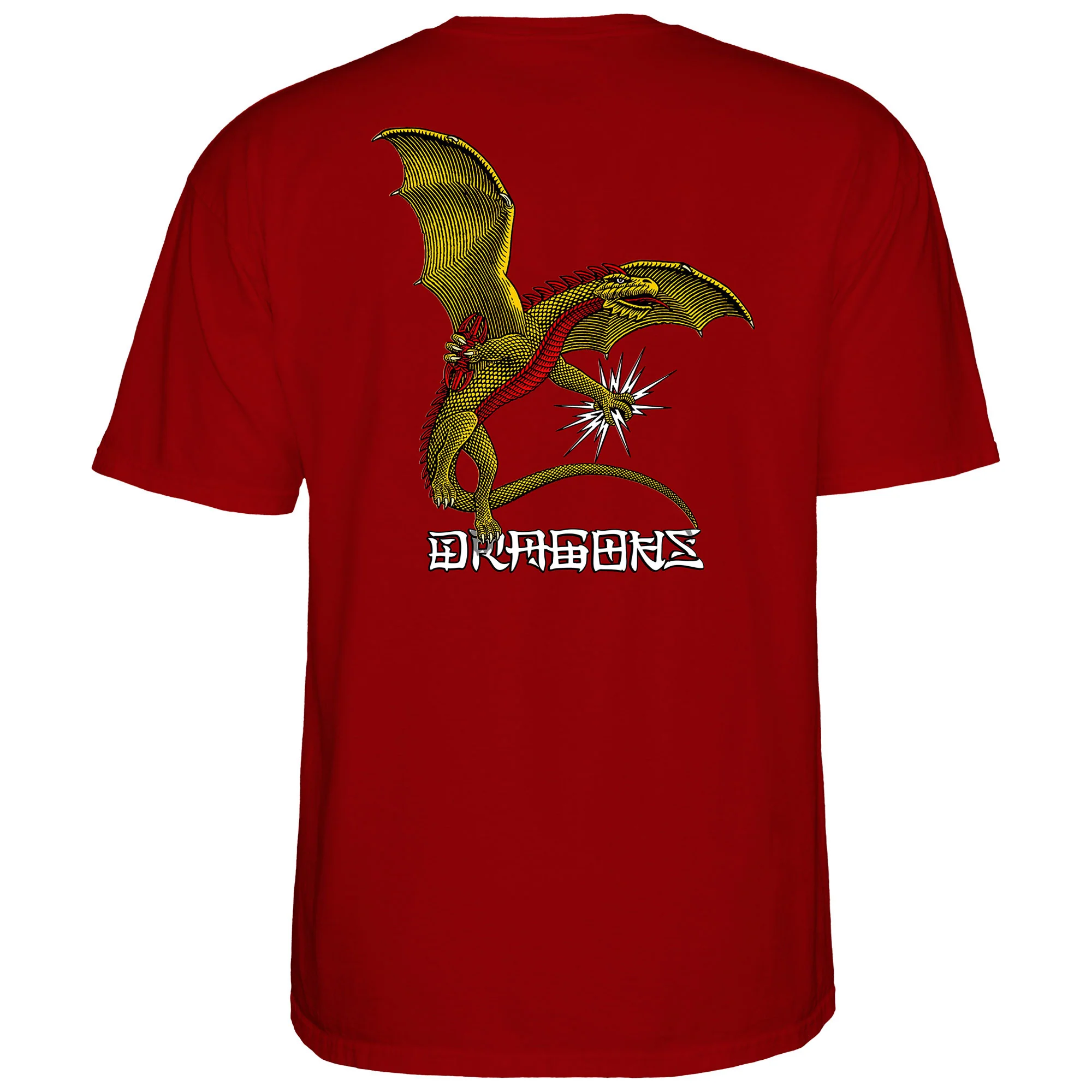 Powell Peralta Skateboard Shirt Dragons Logo Garnet - Image 2