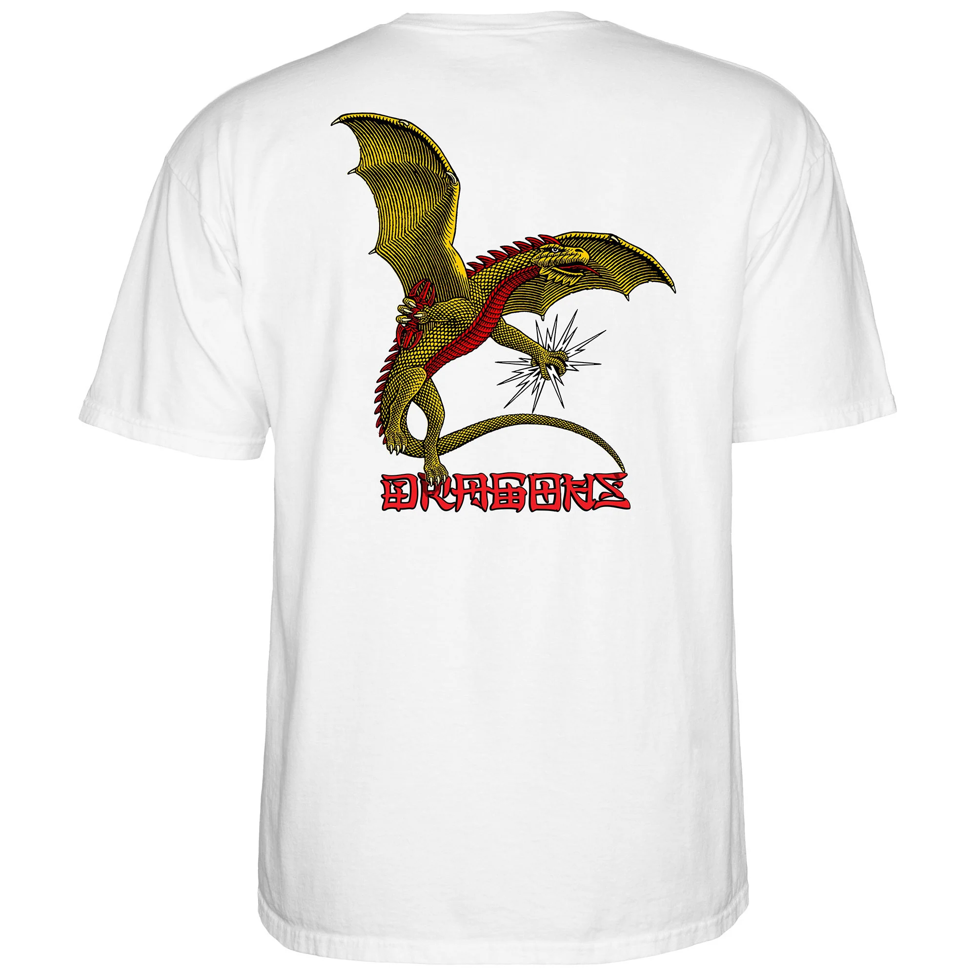 Powell Peralta Skateboard Shirt Dragons Logo White - Image 2