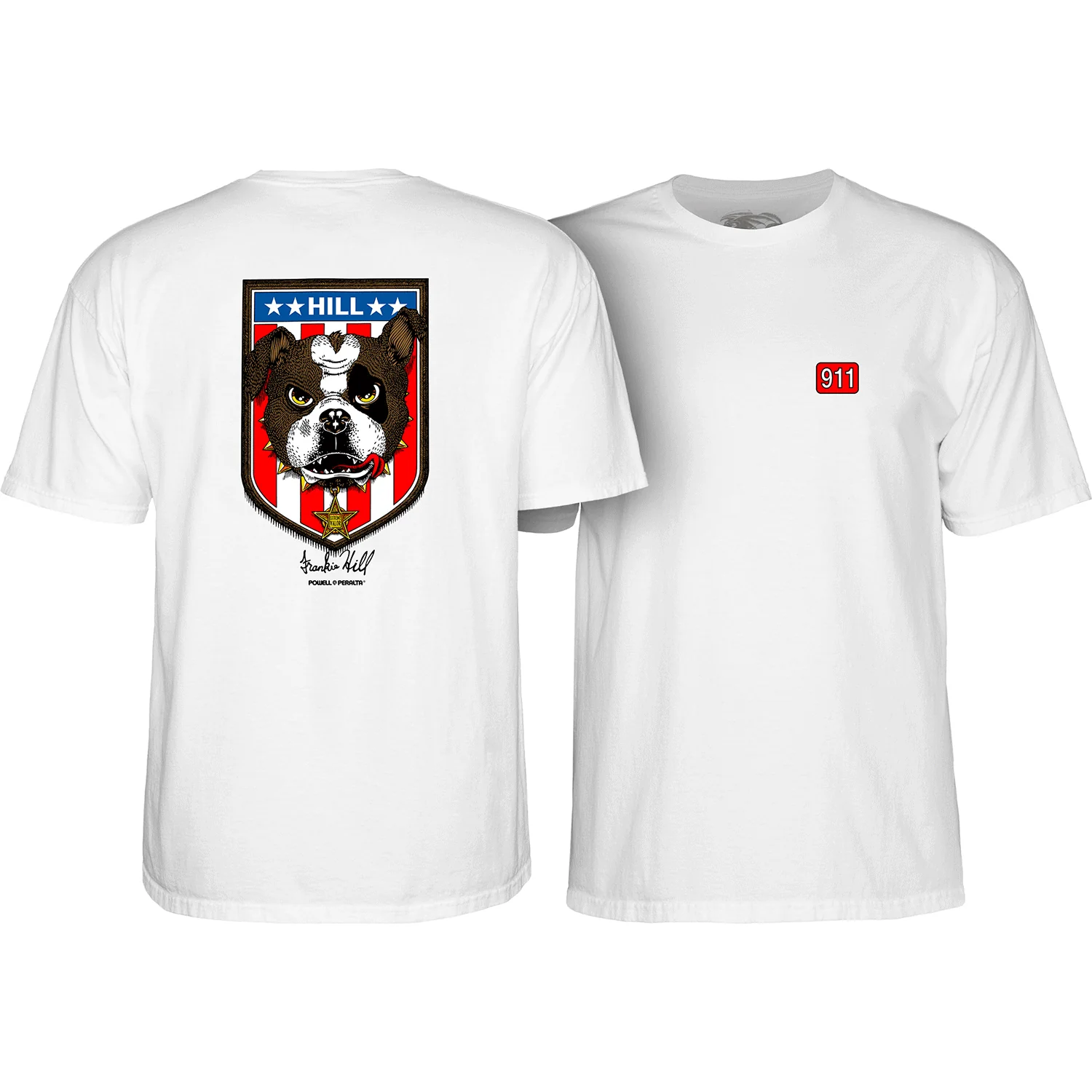 Powell Peralta Skateboard Shirt Hill Bulldog White